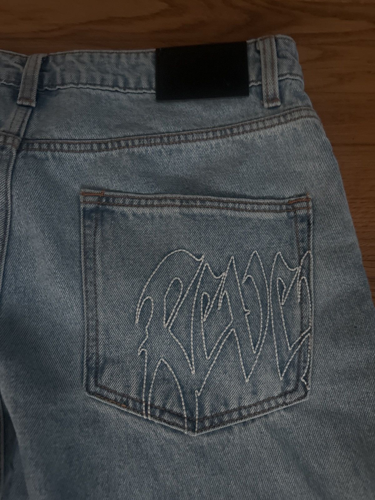 Revenge Skull Patch Denim Pants Size US 32 / EU 48 - 4 Thumbnail