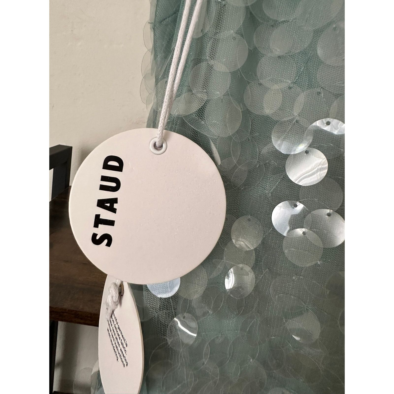 Staud STAUD Casey Sequined Strapless Maxi Dress Mist 10 Size L / US 10 / IT 46 - 5 Thumbnail