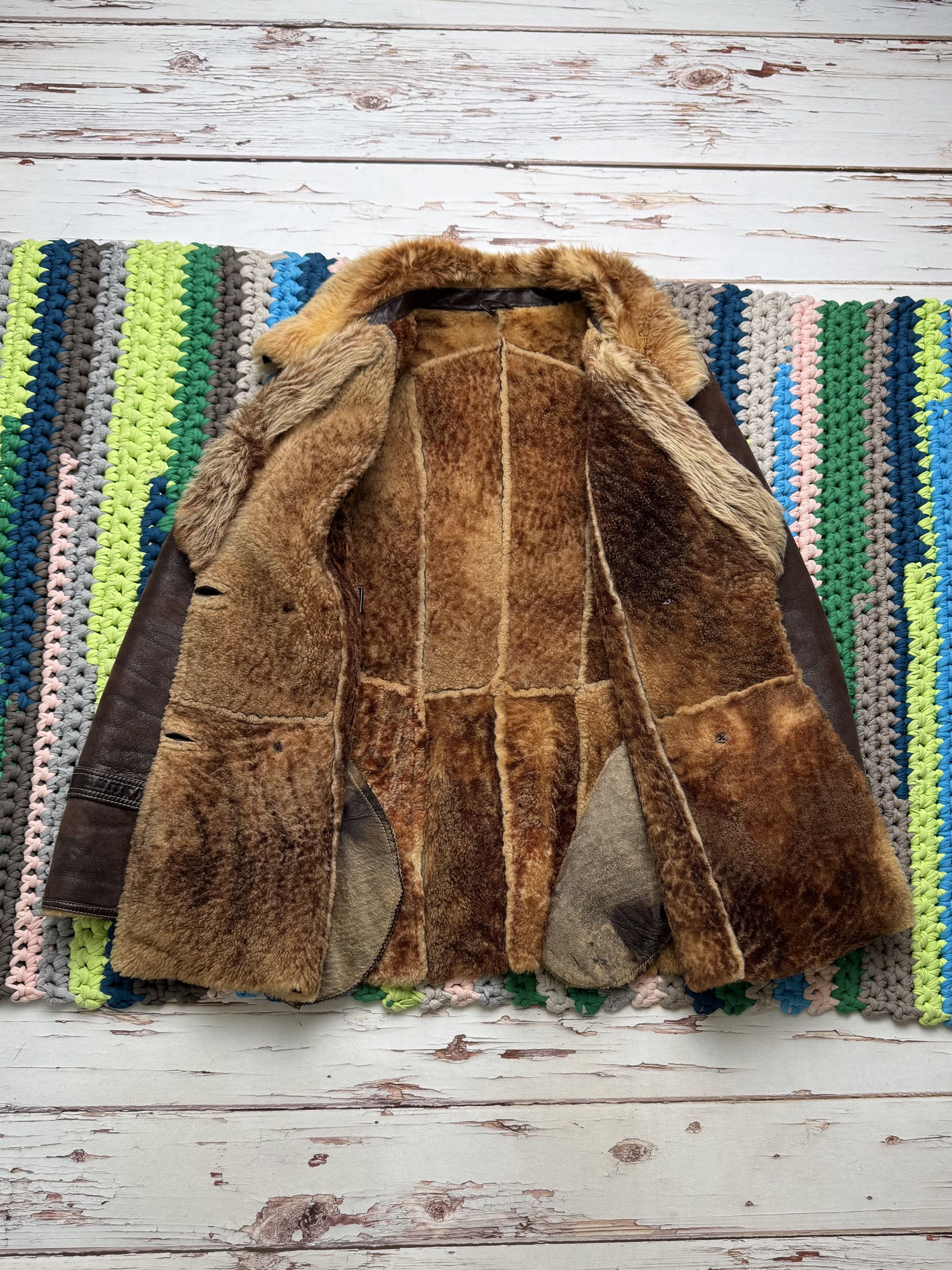 Japanese Brand Vintage Real Sheepskin Coat (ET1)(D15) Size S / US 4 / IT 40 - 4 Thumbnail