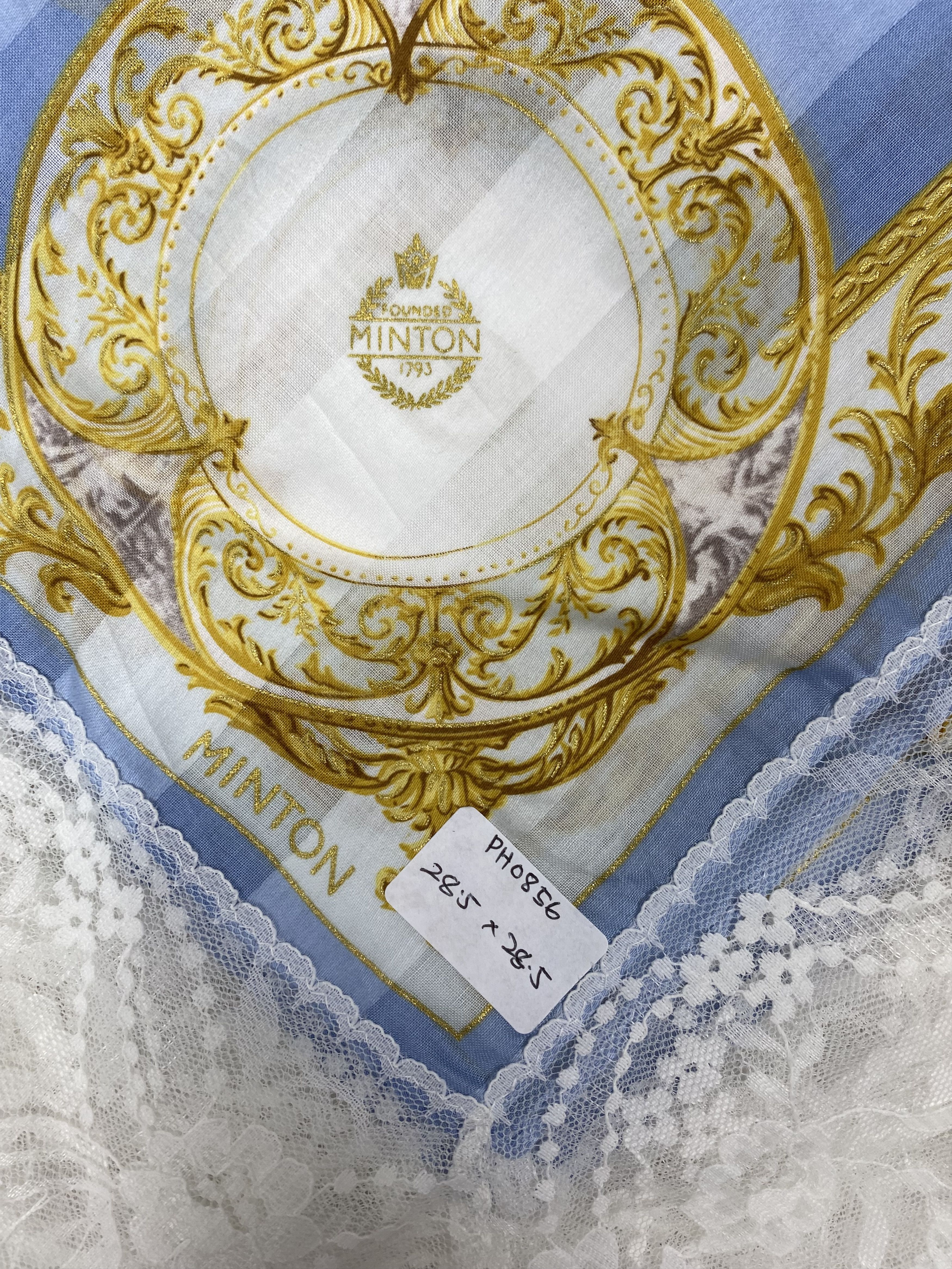 Designer × Vintage Vintage Minton Handkerchief Neckerchief PH0856 Size ONE SIZE - 2 Thumbnail