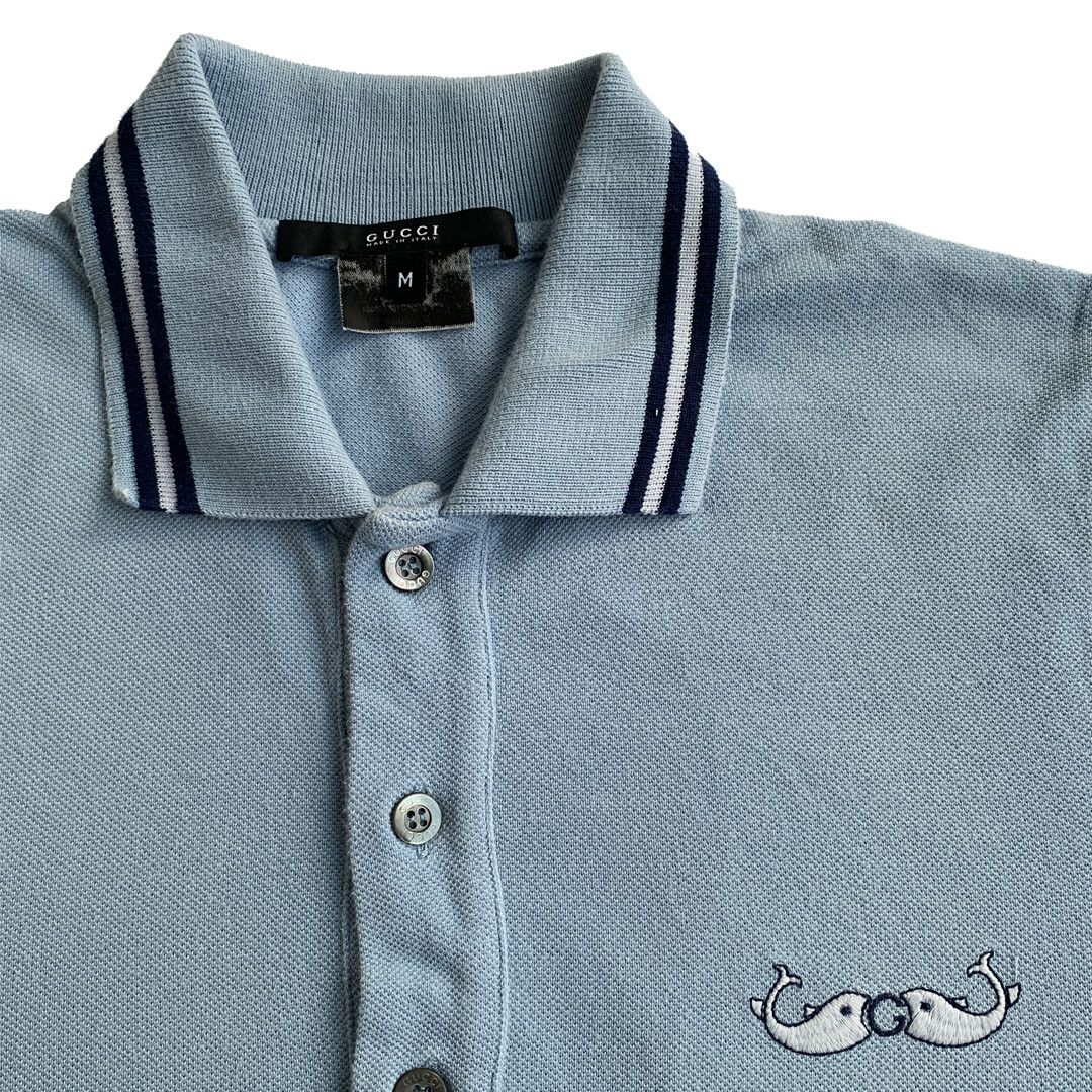 Gucci Gucci Polo - Whale Crest Polo - Blue - M Size US M / EU 48-50 / 2 - 4 Thumbnail