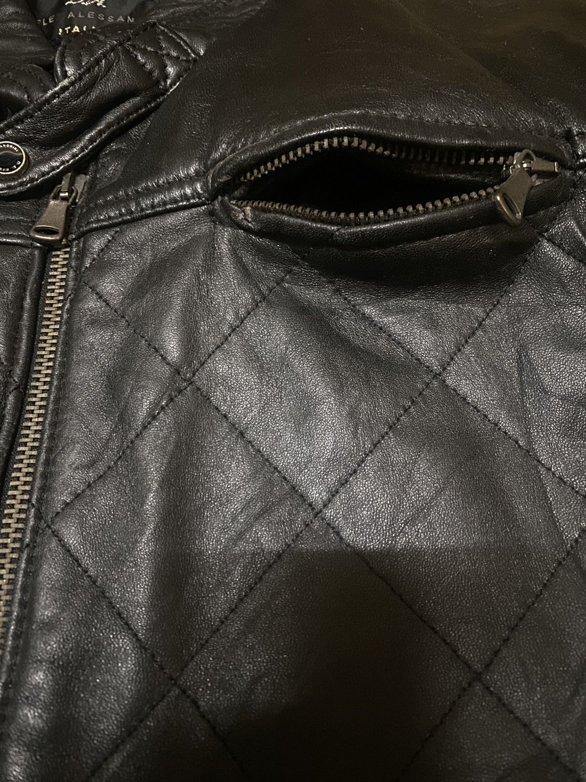 Daniele Alessandrini Danielle Alessandrini Side Pleated Bikers Leather Jacket Size US M / EU 48-50 / 2 - 7 Thumbnail