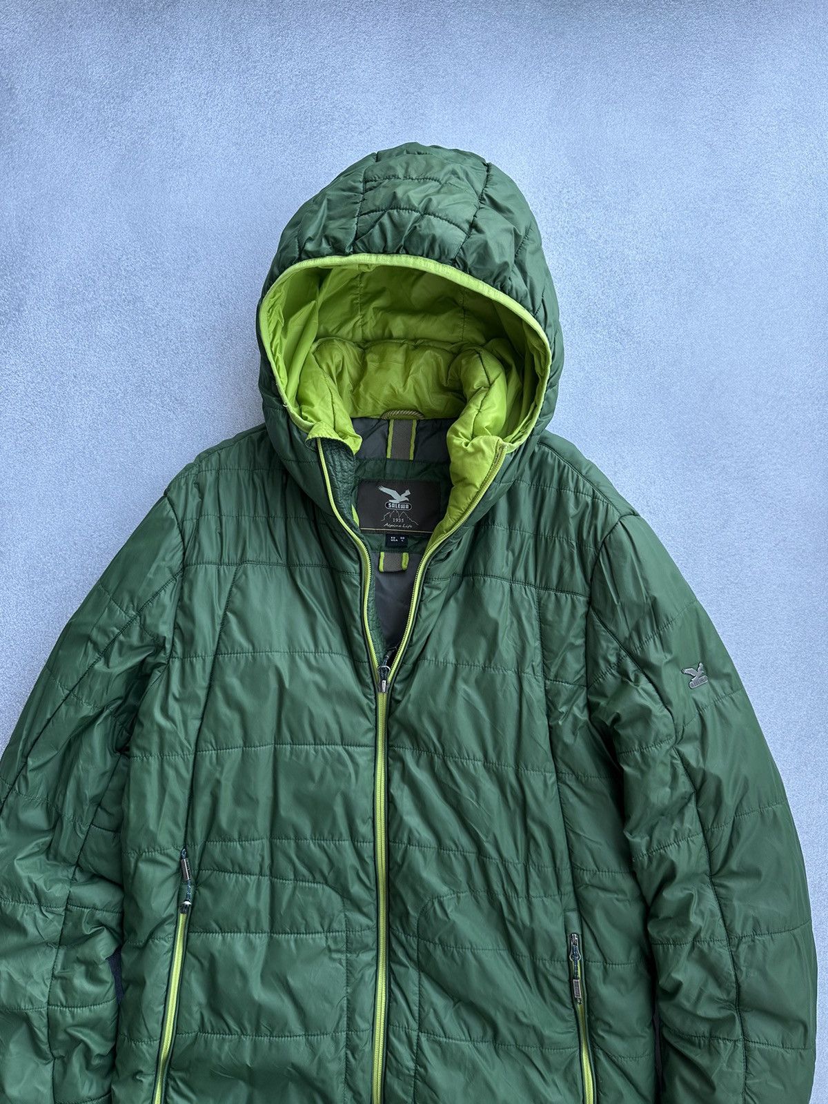SALEWA × Vintage Salewa Rasciesa PRL Green Micro Puffer Jacket Size US M / EU 48-50 / 2 - 3 Thumbnail