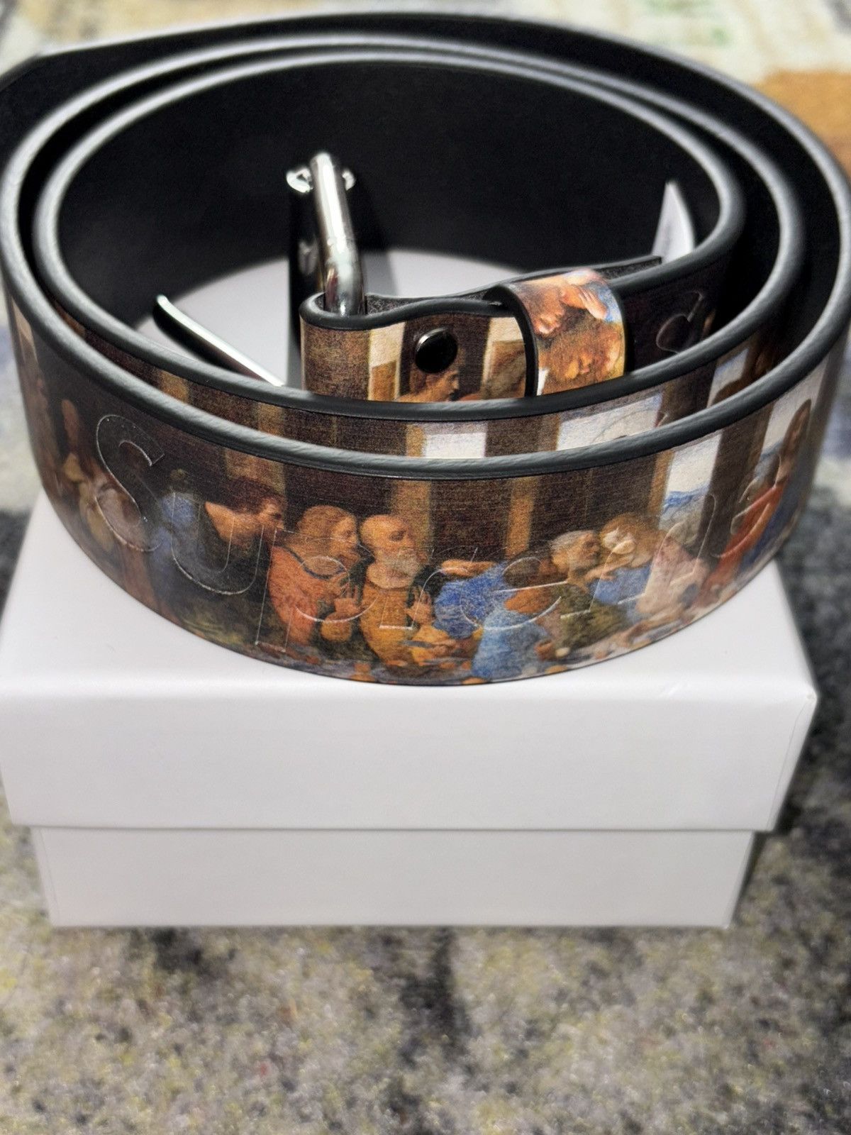 小物 XL 25SS Supreme Last Supper Leather Belt Supreme Supreme Last Supper Leather Belt (MEDIUM) | Grailed