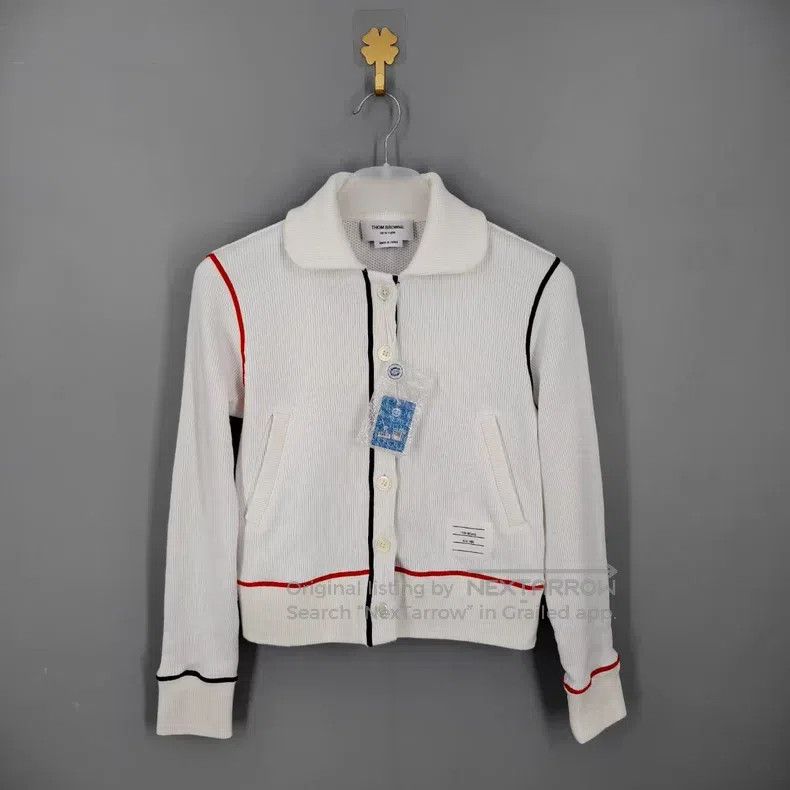 Thom Browne Thom Browne Notched Collar Single-Breasted Cotton Long-Sle Size XS / US 0-2 / IT 36-38 - 1 Thumbnail