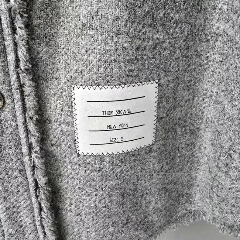 Thom Browne Thom Browne Wool Colorblock Patchwork Collar Casual Jacket Size US M / EU 48-50 / 2 - 3 Thumbnail