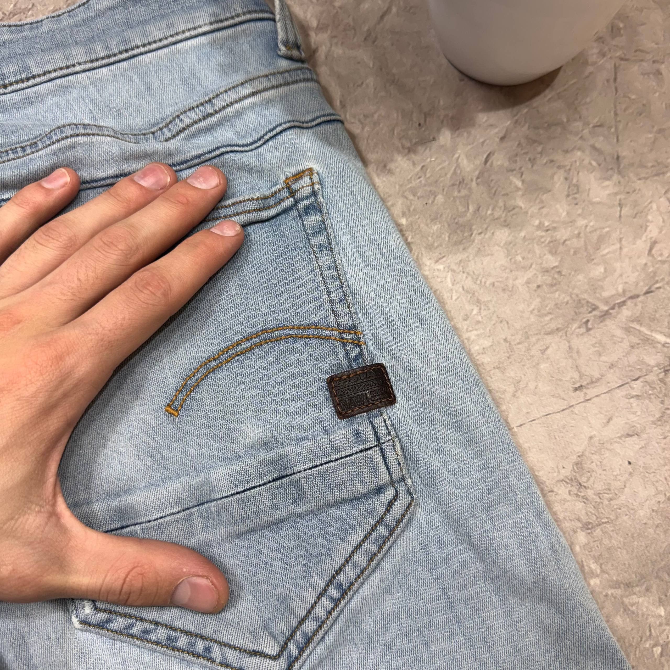 G-Star G-Star Raw Denim Faded Blue Y2K D-Staq 5-Pocket Jeans 32x32 Size US 33 - 2 Thumbnail