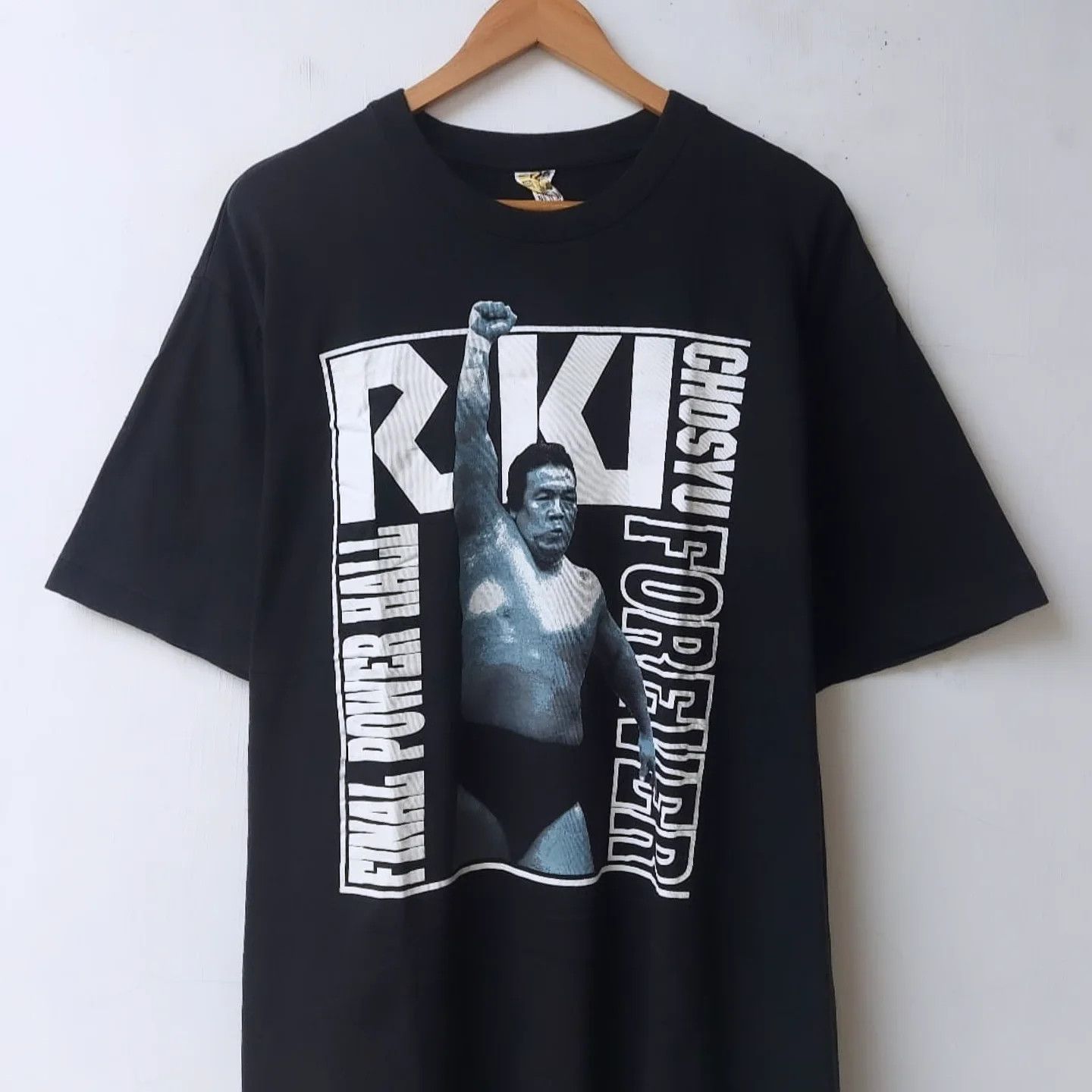 Vintage Vtg Riki Chosyu Japanese Pro-Wrestling Tshirt Size US L / EU 52-54 / 3 - 2 Thumbnail