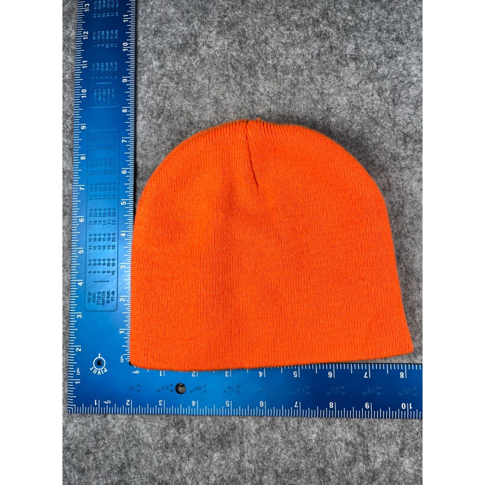 Vintage Att Headwear Beanie Adult One Size Orange Knit Acrylic High Visibility Size ONE SIZE - 3 Thumbnail