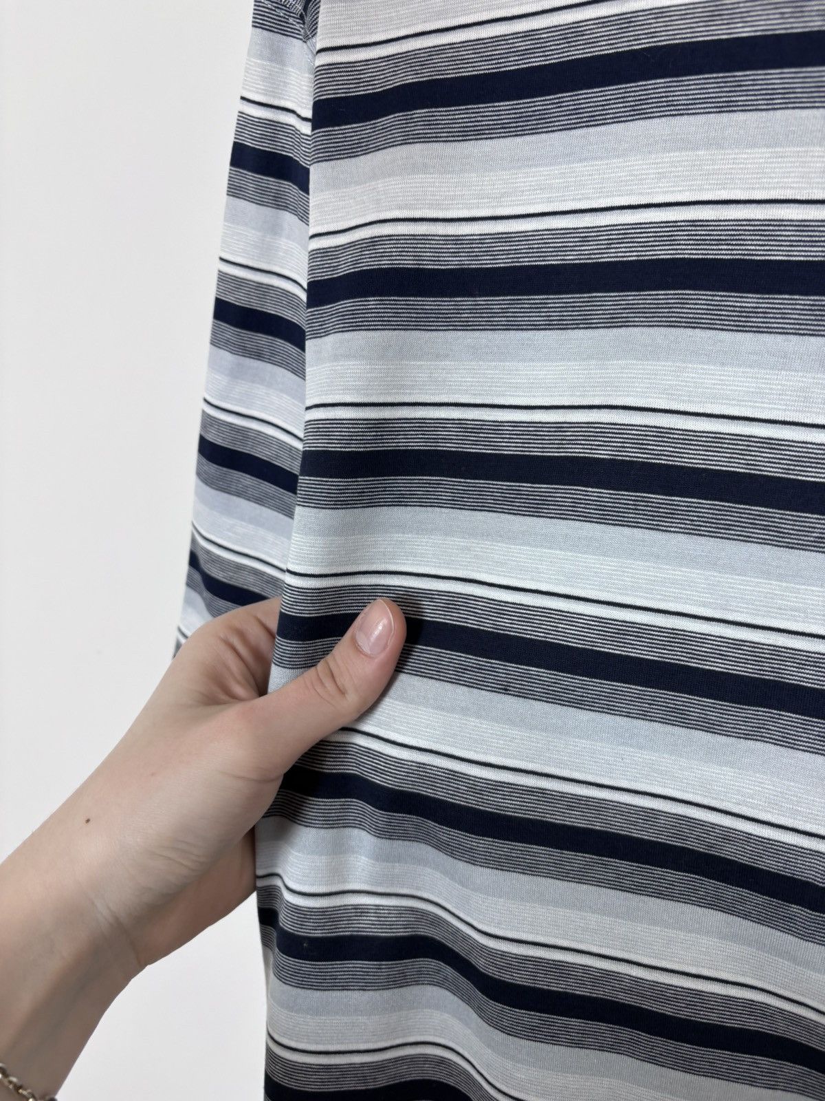 Corneliani Corneliani Men’s Multi Striped Short Sleeve Polo Shirt Size US XL / EU 56 / 4 - 16 Thumbnail
