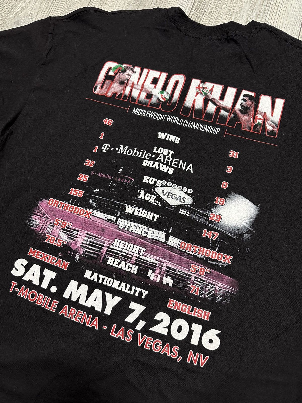 Vintage Boxing MGM Grand Canelo Khan promo tee Size US XL / EU 56 / 4 - 5 Thumbnail