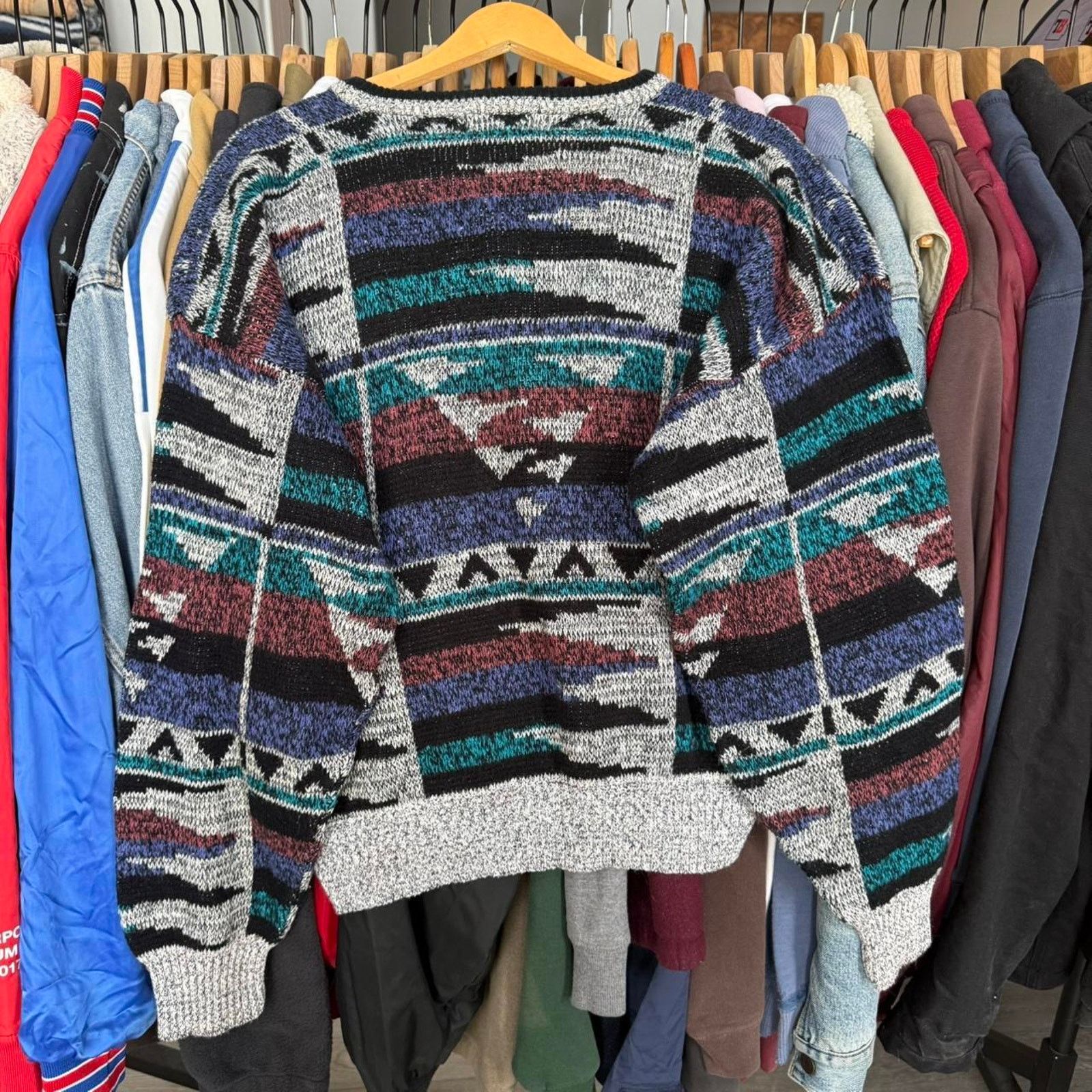 Other Vintage Todays News Geometric Sweater With Cool Pattern Size US M / EU 48-50 / 2 - 6 Thumbnail