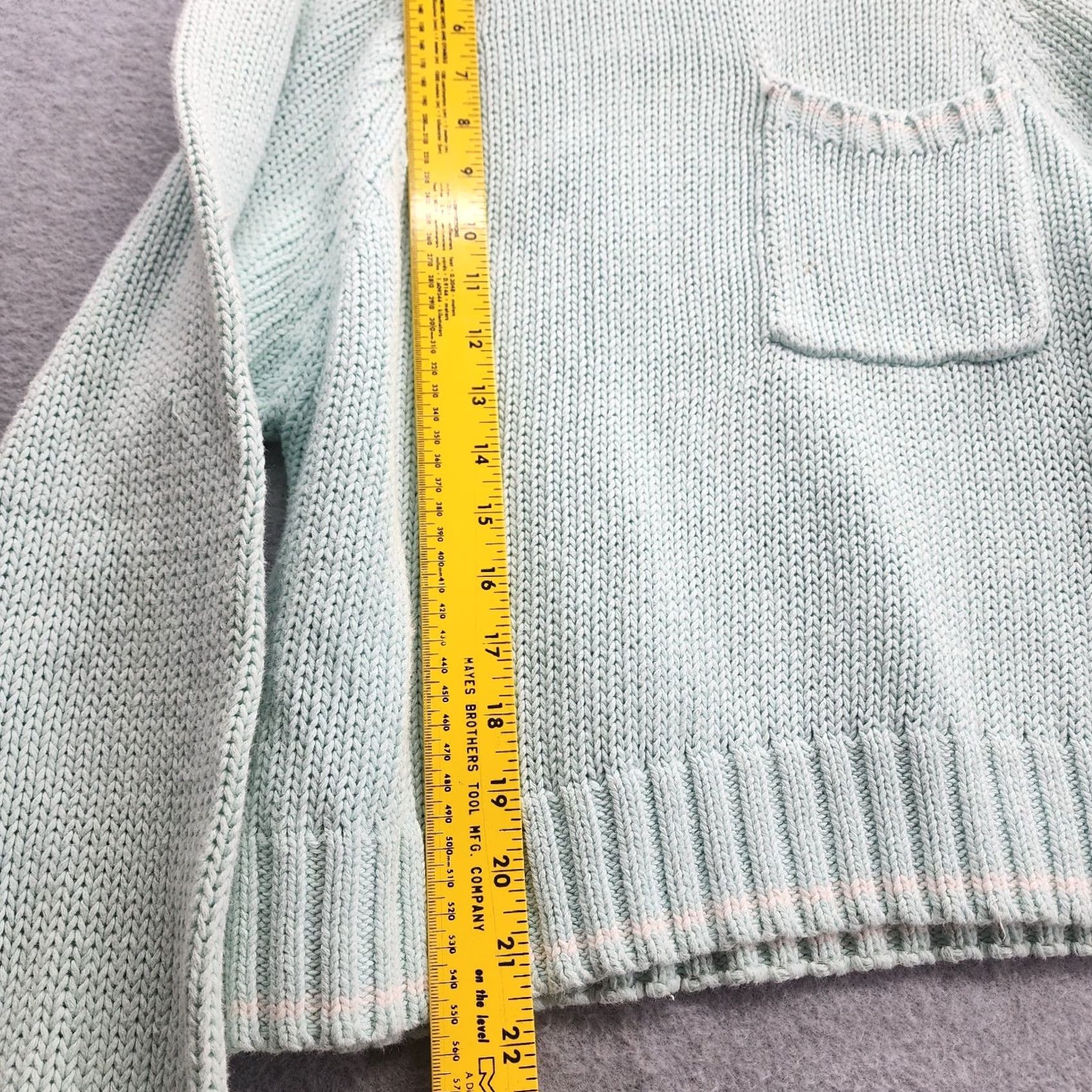 Vintage VINTAGE Cristina Knit Pullover Sweater Medium Sea Green Distressed Women M Green Pullover Knit Sweater Mens Womens Boys Girls Size M / US 6-8 / IT 42-44 - 7 Thumbnail