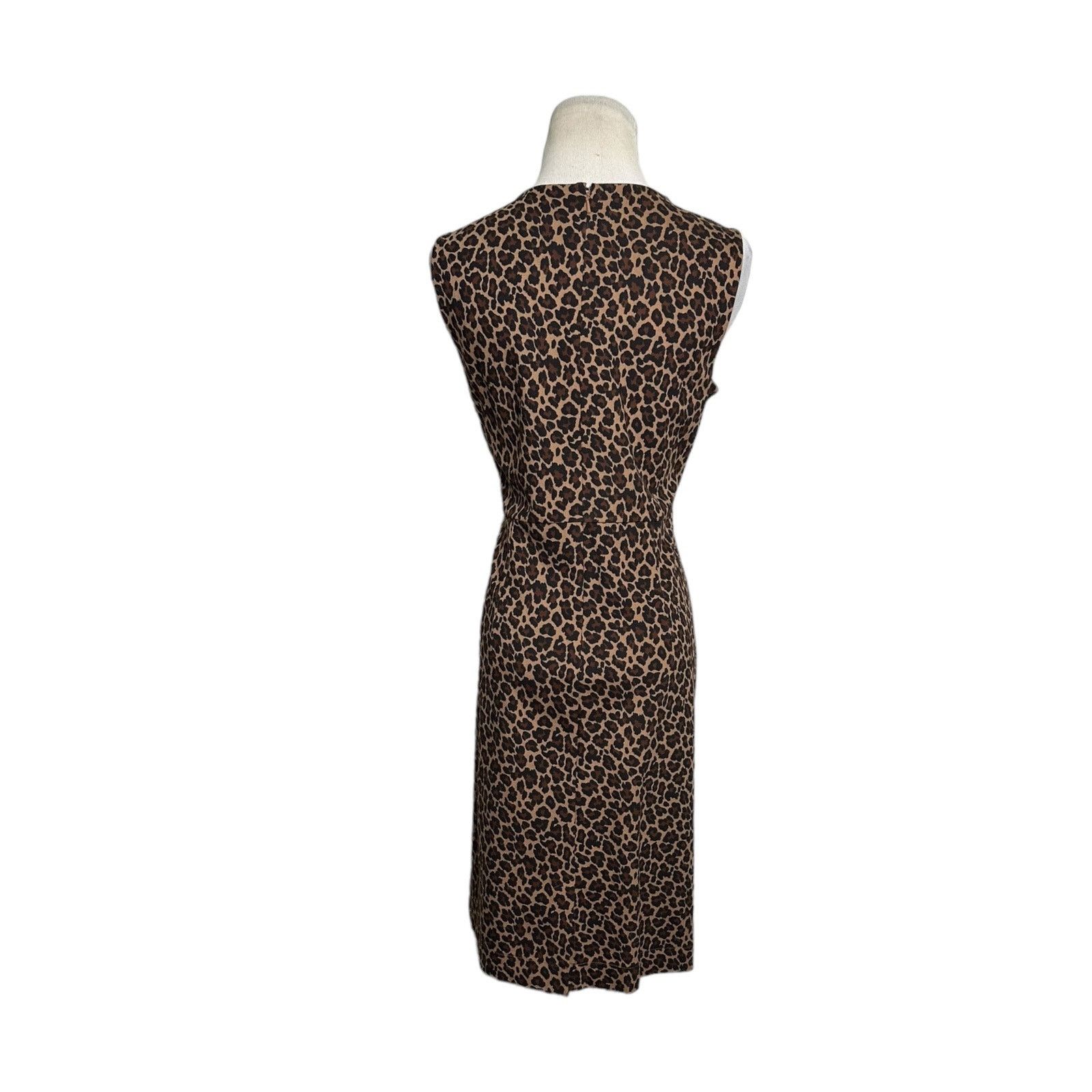 Lands' End Lands’ End brown animal print sleeveless sheath Dress size 8 Size M / US 6-8 / IT 42-44 - 7 Thumbnail