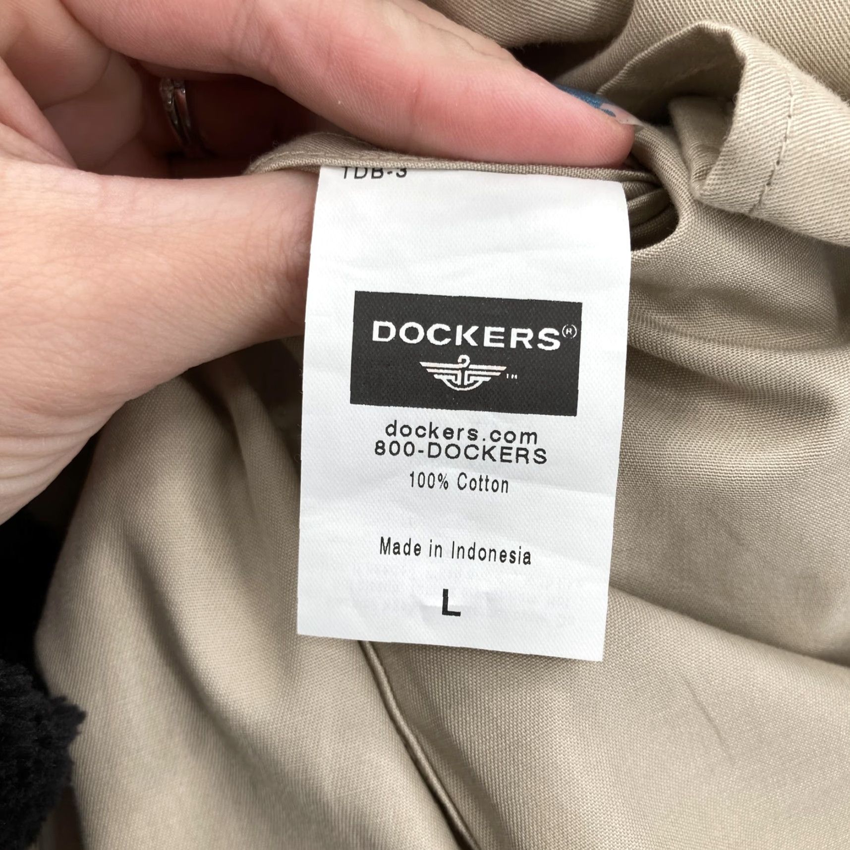Dockers VINTAGE Dockers Shirt Mens Large Khaki 100% Cotton Button Down Long Sleeve 90s 052175363527 Size US L / EU 52-54 / 3 - 6 Thumbnail