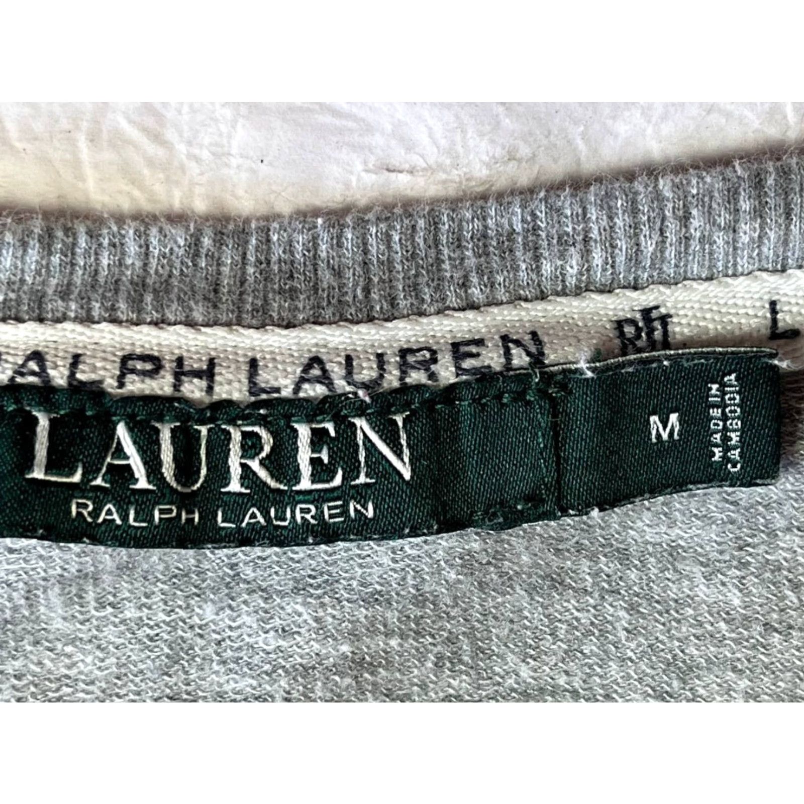 Ralph Lauren VINTAGE Lauren Ralph Lauren Mini Dress Gray Womens Size M Short Sleeve Round Neck 70s Style Cotton See Pics Size M / US 6-8 / IT 42-44 - 6 Thumbnail