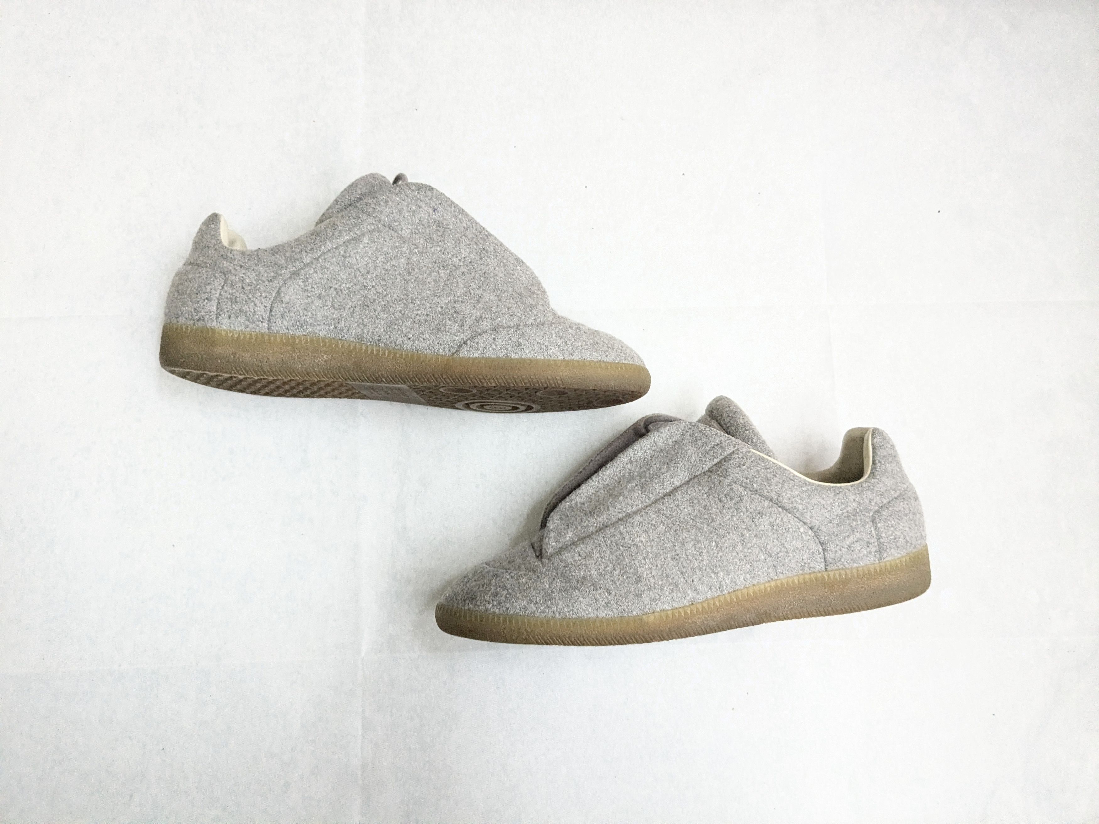 Maison Margiela Future Gray Wool 10.5 43.5 Low Tops
