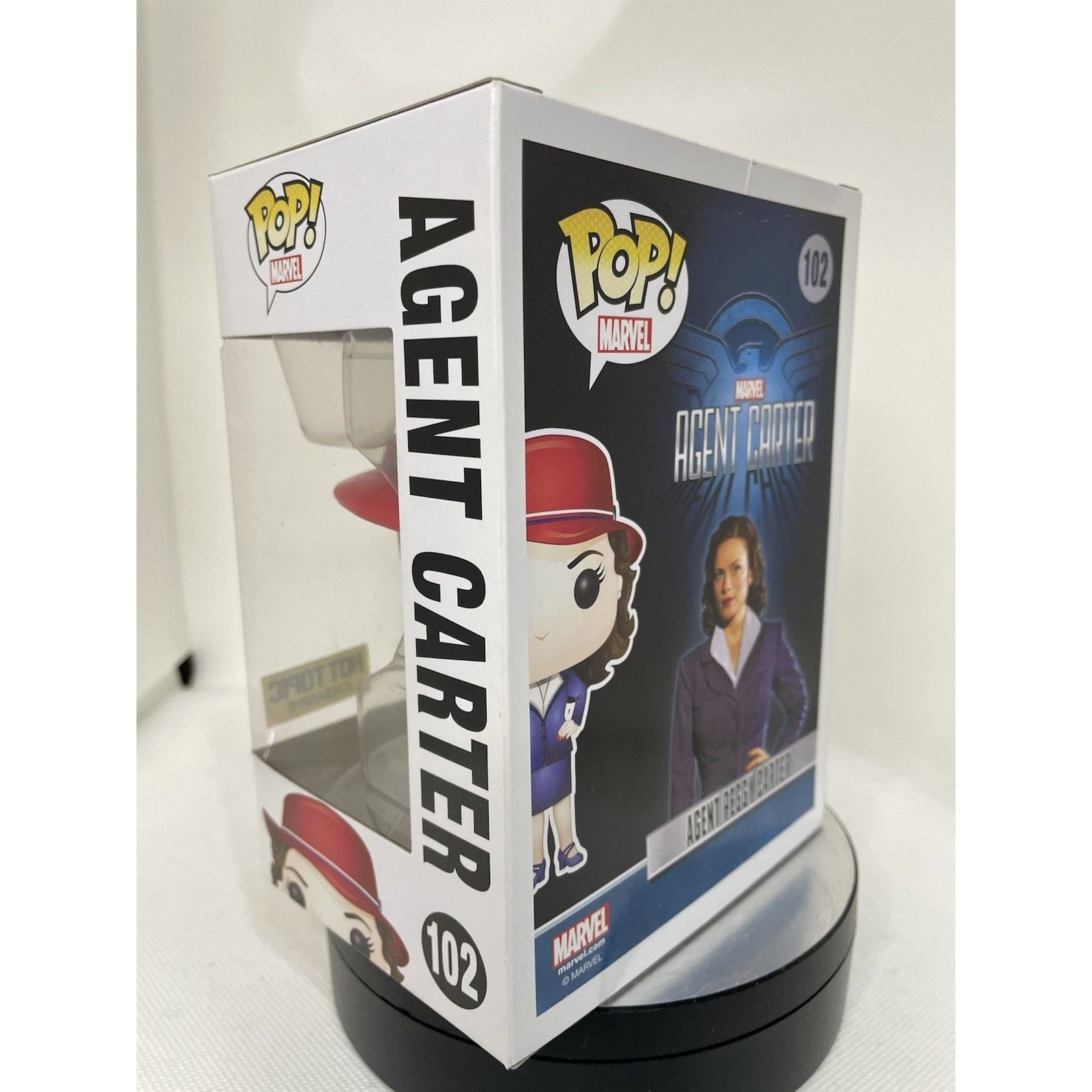 Marvel Comics Funko Pop! Agent Peggy Carter w/gold orb #102 Hot Topic Excl Size ONE SIZE - 4 Thumbnail