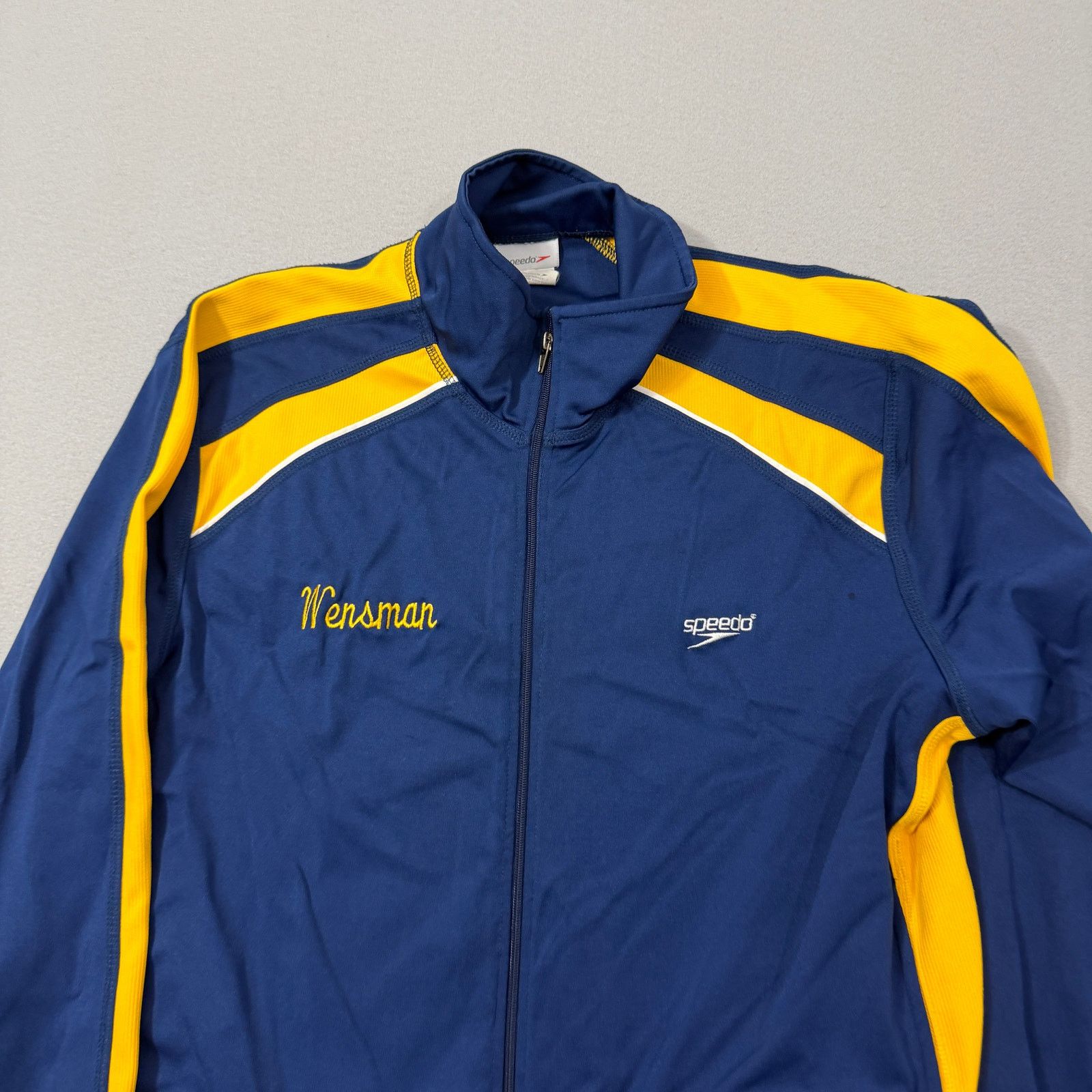 Speedo Vintage Speedo Michigan Wolverines Jacket Men's Medium Blue Size US M / EU 48-50 / 2 - 2 Thumbnail