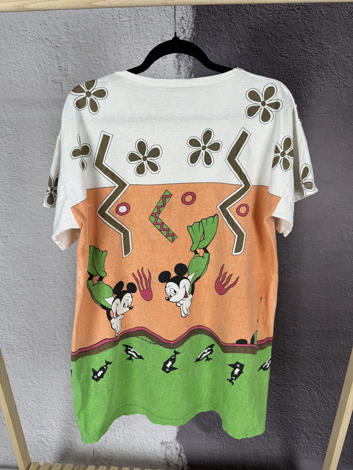 Disney × Mickey Mouse × Vintage VINTAGE DISNEY 80s MICKEY MOUSE EUREKA ALLOVER PRINT Tee Size US L / EU 52-54 / 3 - 14 Thumbnail