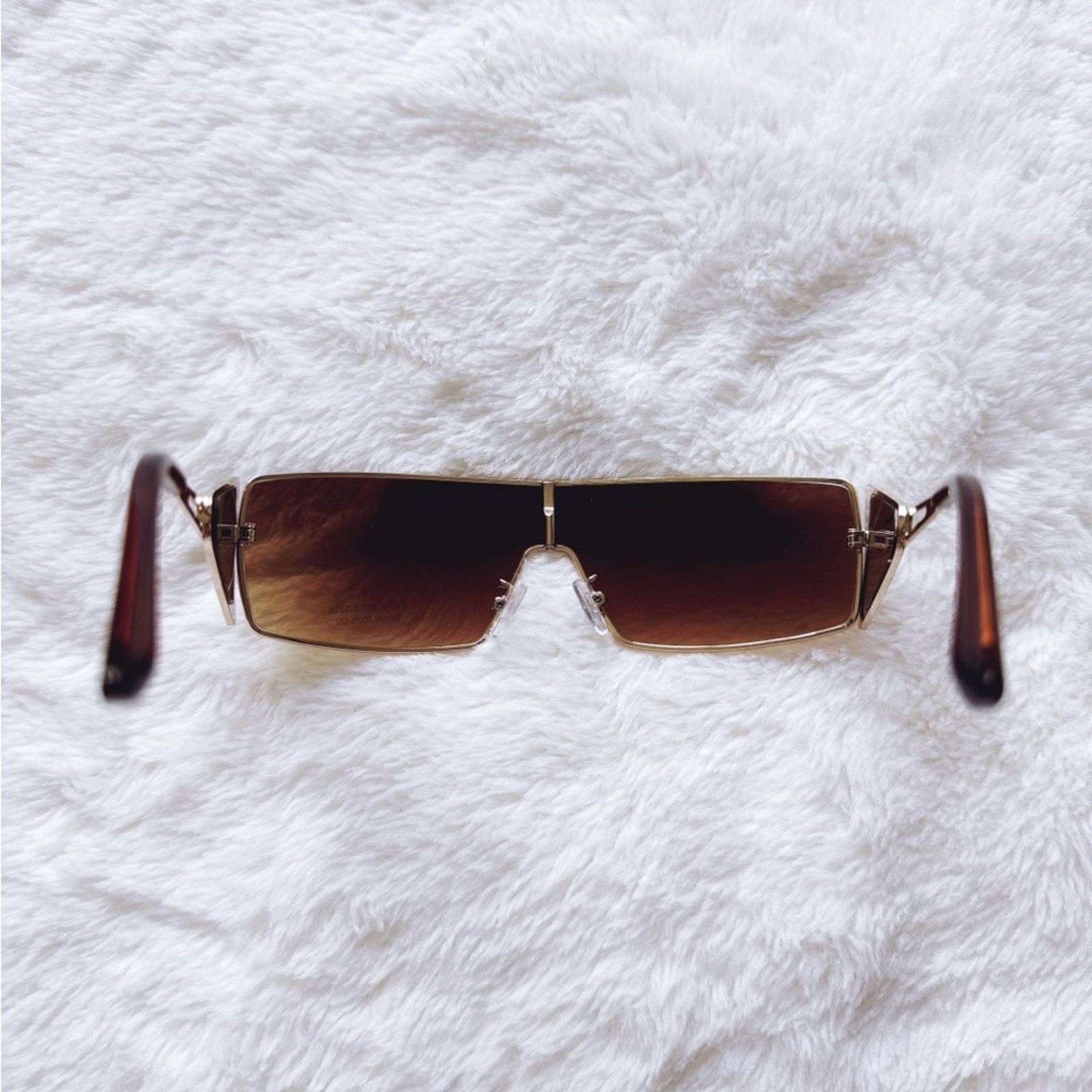 Other Sandy Brown Wrap-Around Sunglasses Size ONE SIZE - 7 Thumbnail