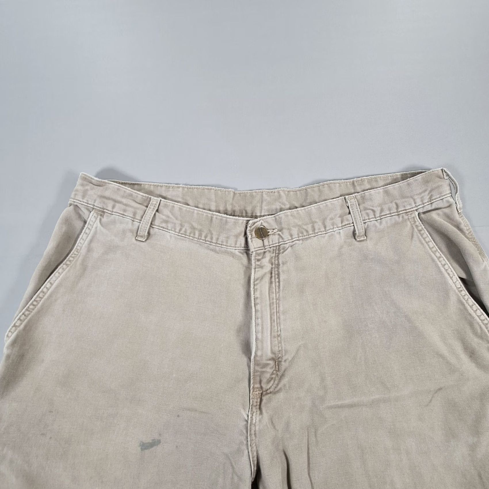 Carhartt Carhartt Mens Trousers Canvas Beige W40 L30 Carpenter Relaxed Straight Regular Pants Dungaree Fit B176 Size US 40 / EU 56 - 3 Thumbnail