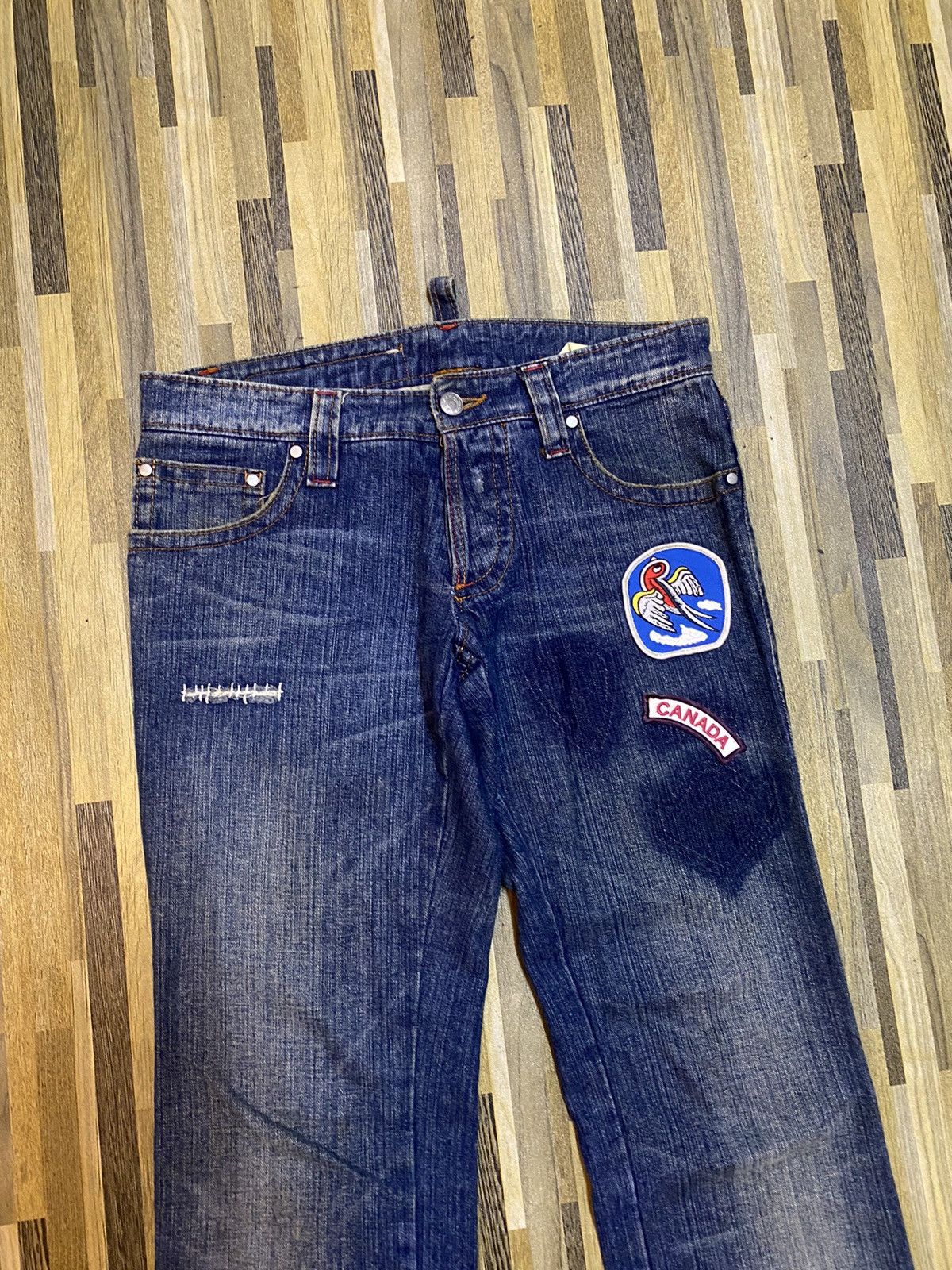 Designer × Dsquared2 × Vintage Dsquared2 Chip Chip Motherfucker Jeans Size US 30 / EU 46 - 6 Thumbnail