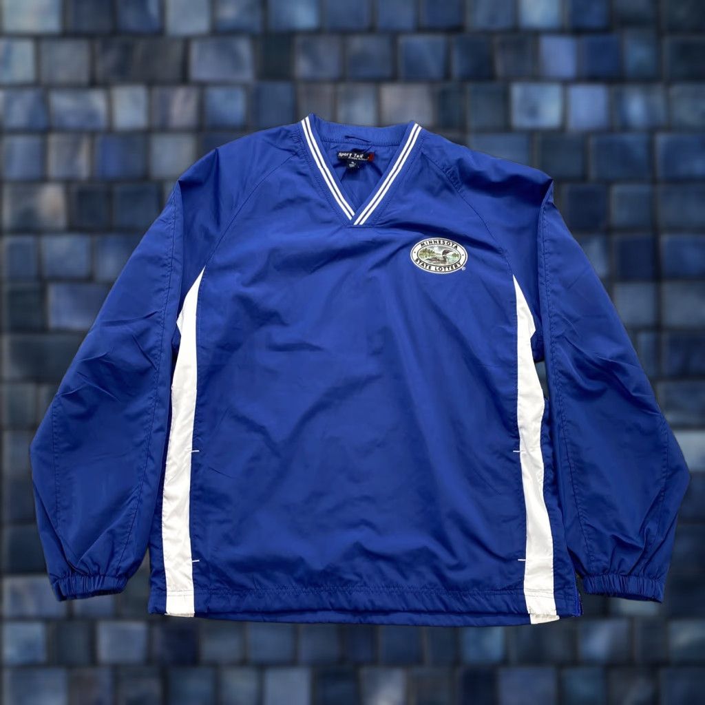 Vintage Minnesota State Lottery Blue Windbreaker Jacket V Neck Men’s XL Size XL Windbreaker Shirt? Size US XL / EU 56 / 4 - 1 Thumbnail