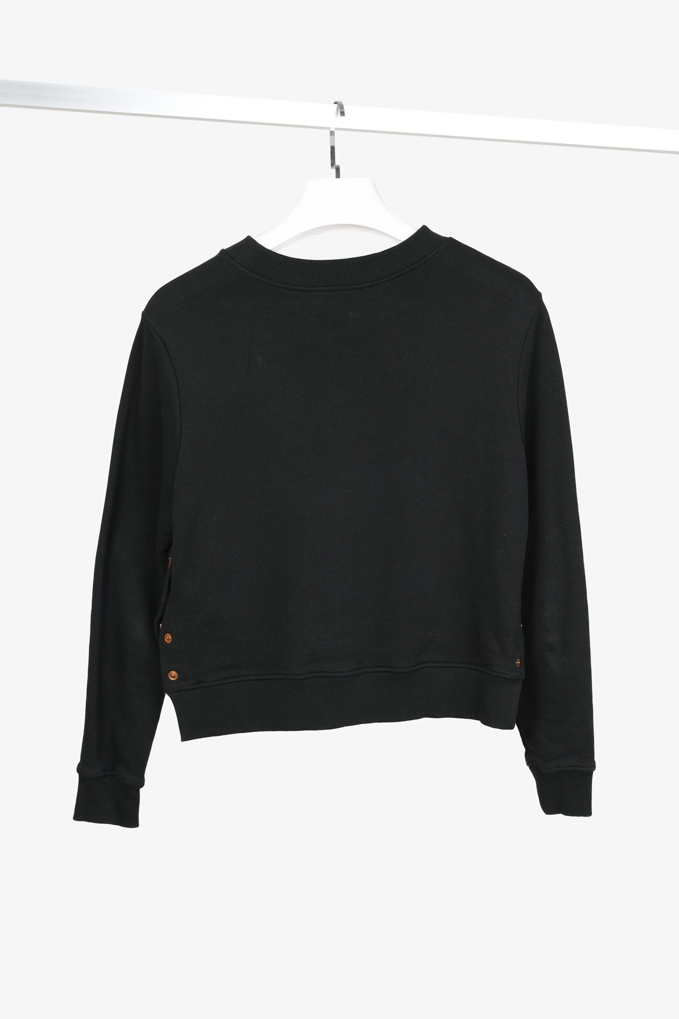 See by Chloe See by Chloe Pastel Heart Button Side Black Crewneck Size S / US 4 / IT 40 - 2 Thumbnail