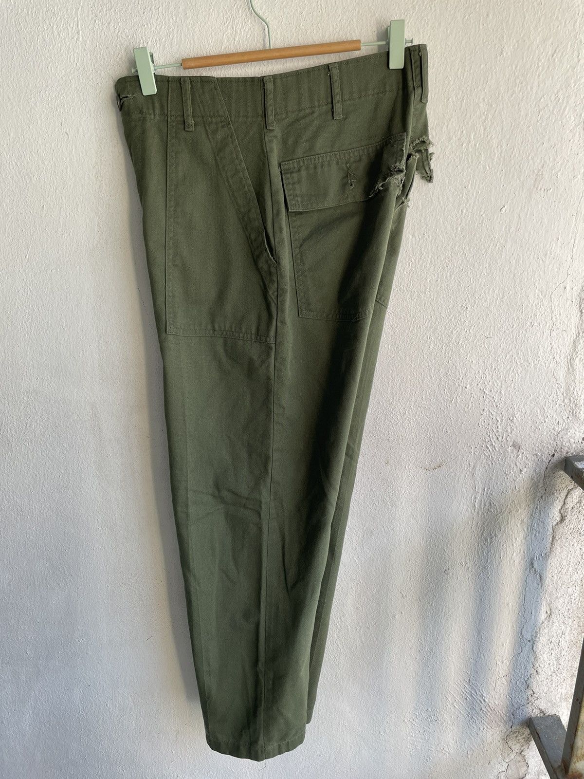 Orslow RIP🔥70s 0G 507 Vietnam Fatigue Trousers Pants Green 30X27 Size US 29 - 8 Thumbnail