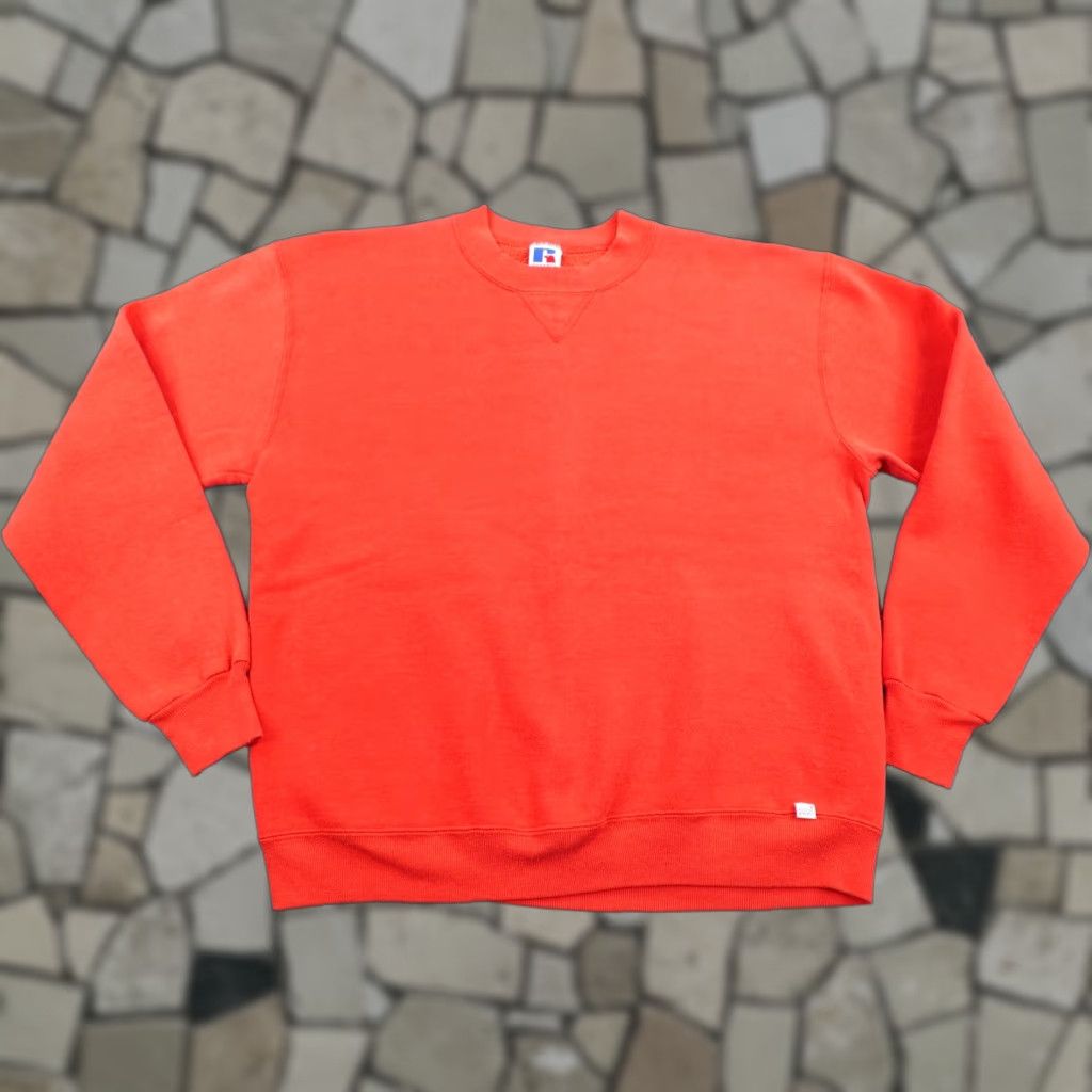 Russell Athletic VINTAGE Russell Athletic Sweatshirt Mens L Red Crewneck Pullover USA 90s Sweatshirt Size US L / EU 52-54 / 3 - 1 Thumbnail
