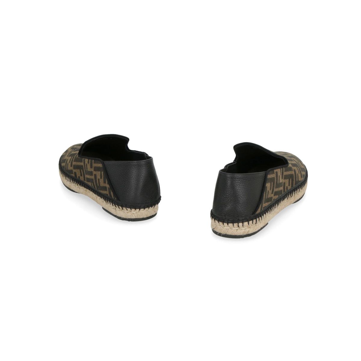 Fendi os11x0824 Ff Logo Print Espadrilles in Dark Brown Size US 10 / EU 43 - 3 Thumbnail