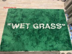 NEW UNOPENED Virgil Abloh x Ikea Markerad Wet Grass Rug Mat Off