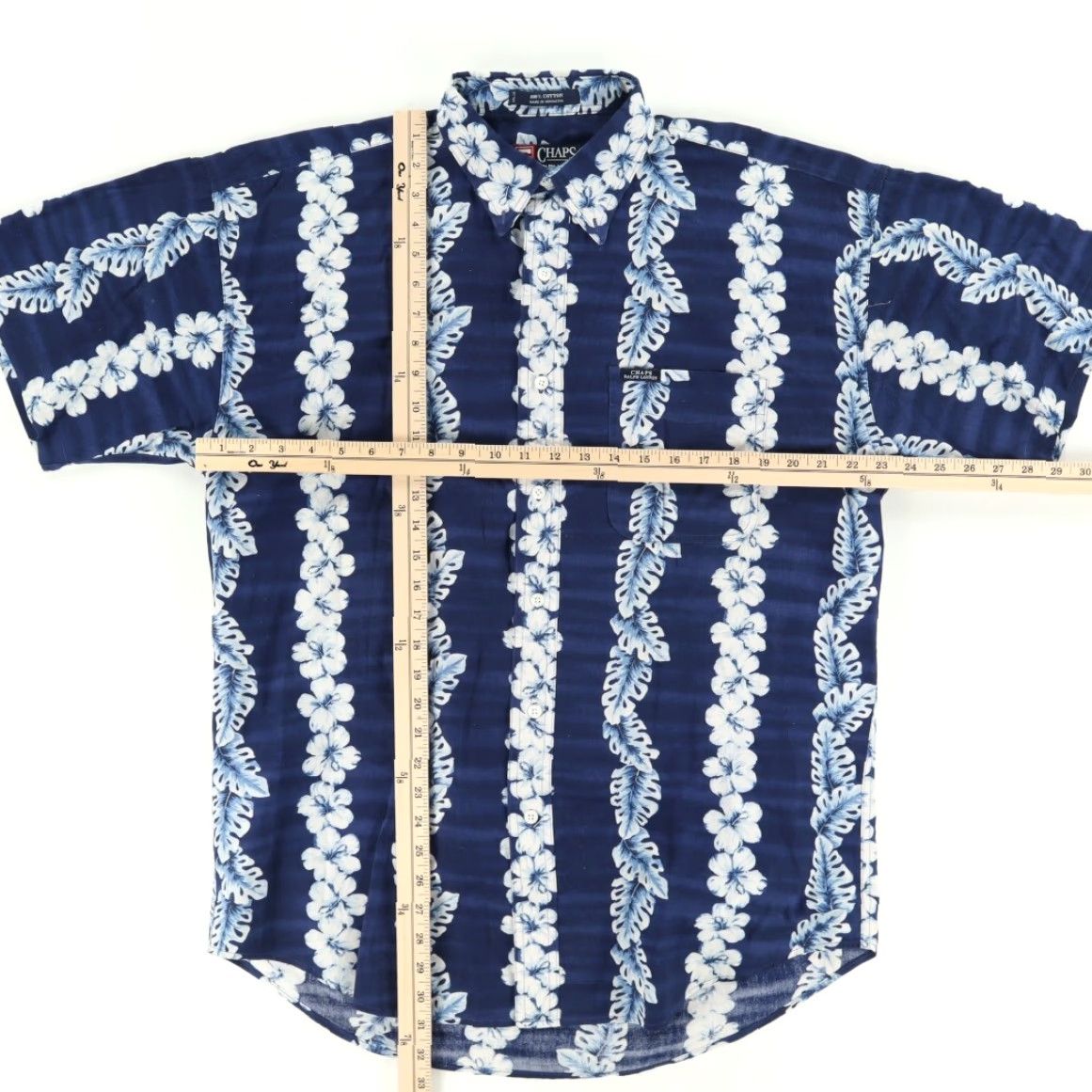Ralph Lauren VTG Chaps Ralph Lauren Hawaiian Lei Camp Floral Shirt Blue Men's L Size US L / EU 52-54 / 3 - 3 Thumbnail
