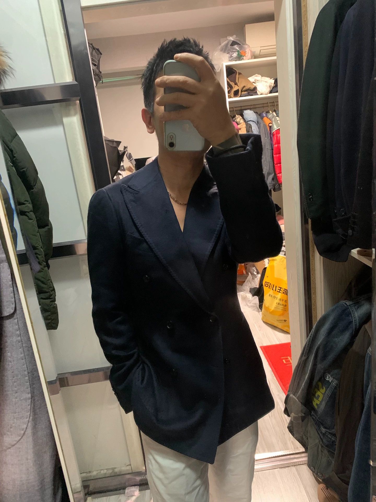 Other Ring Meister Double Breasted Navy 46 Blazer Size 46R - 9 Thumbnail