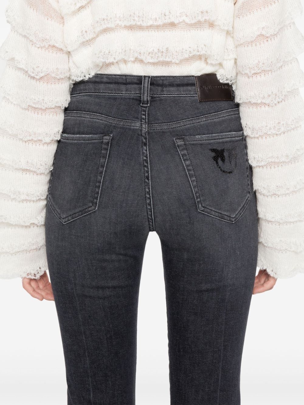 Pinko o1s22i1n0824 Flora Flared Jeans in Grey Size 28" / US 6 / IT 42 - 5 Thumbnail