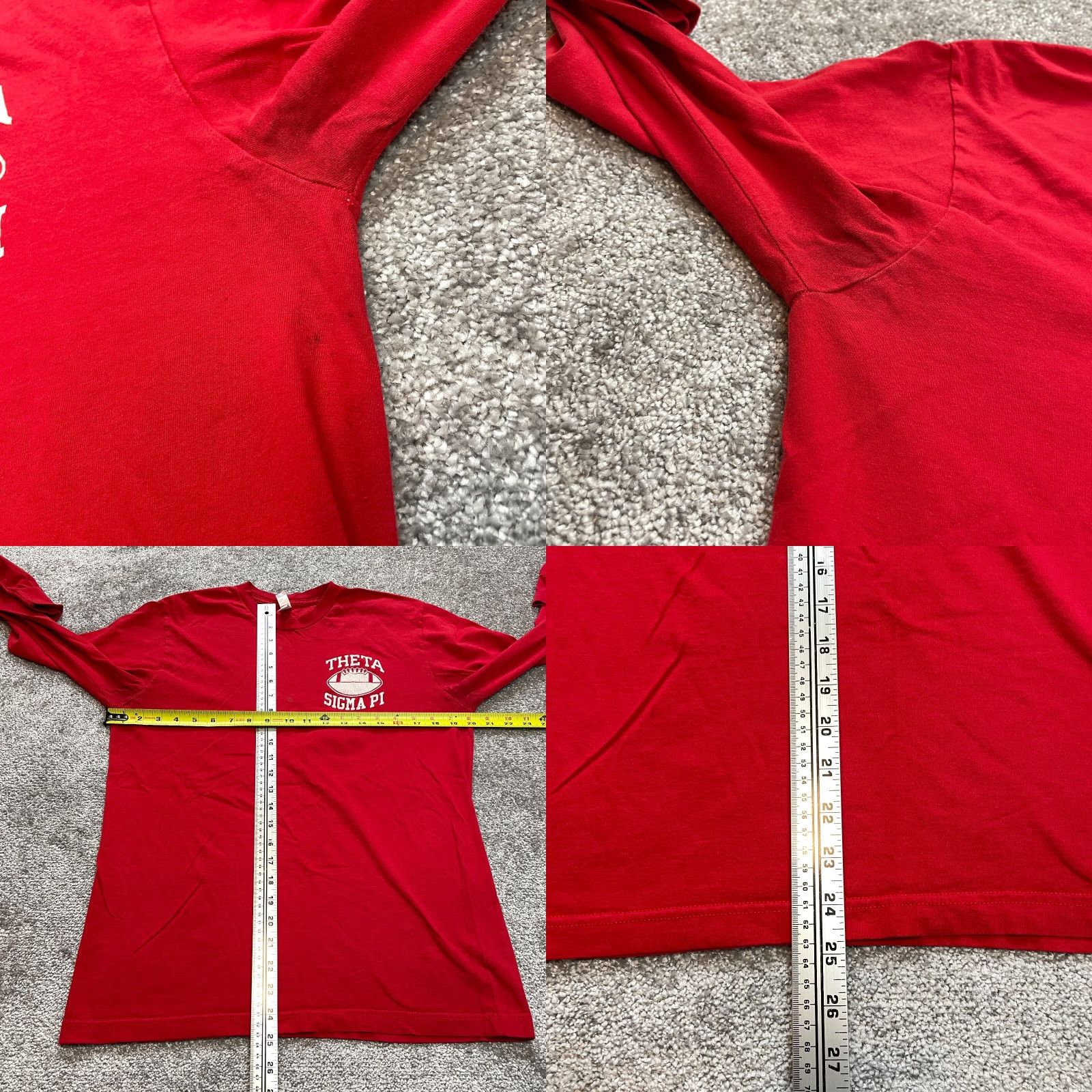 American Apparel American Apparel Shirt Adult Medium Red Long Sleeve Crew Neck Logo T-Shirt Unisex Size US M / EU 48-50 / 2 - 8 Thumbnail
