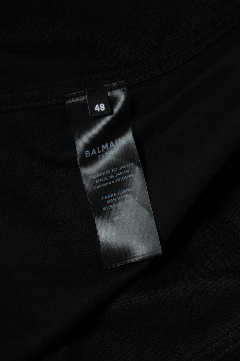 Balmain Balmain, Black cotton hooded parka Size US M / EU 48-50 / 2 - 9 Thumbnail