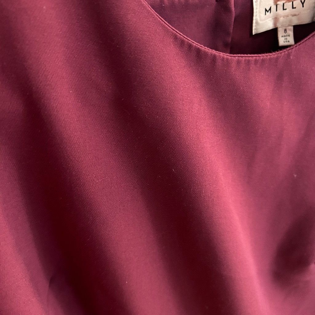 MILLY Women's Milly Dress Burgundy Size 8 Size M / US 6-8 / IT 42-44 - 13 Thumbnail