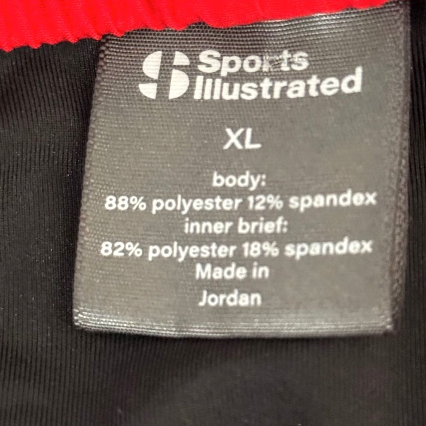 Swims Sports Illustrated Mens XL Athletic Shorts Red Black Lined Gym Workout Run Swim Size US 36 / EU 52 - 3 Thumbnail