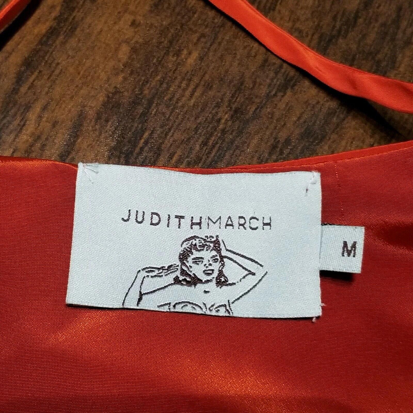 Designer Judith March Top Medium Orange Cold Shoulder Embroidered Size M / US 6-8 / IT 42-44 - 6 Thumbnail