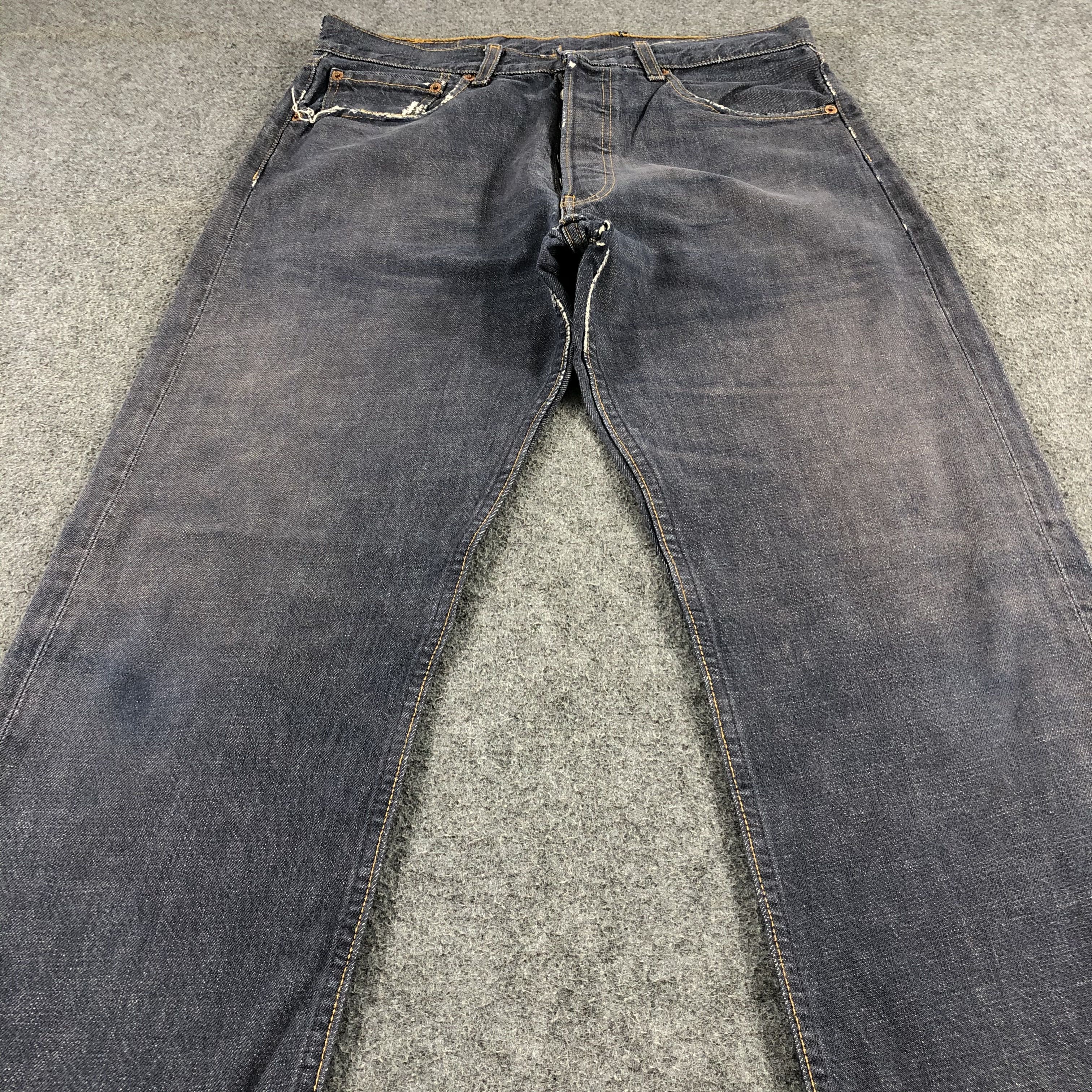 Levi's × Vintage Vintage 90s Distress Levis 501 Jeans-JM1552 Size US 32 / EU 48 - 3 Thumbnail