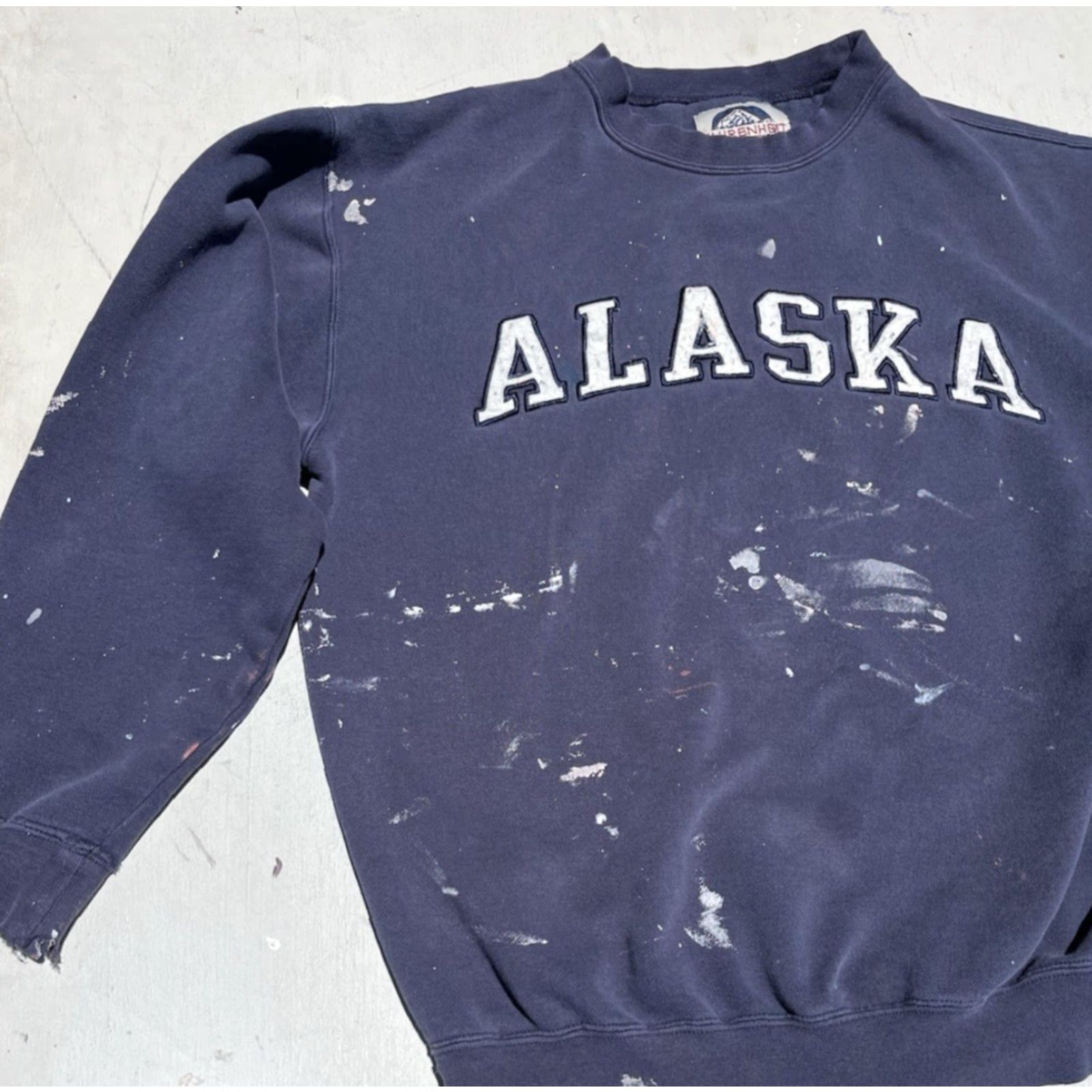 Vintage VINTAGE Fahrenheit Sweatshirt Blue 90s Alaska Logo Heavyweight Pullover Men’s S Size US S / EU 44-46 / 1 - 6 Thumbnail