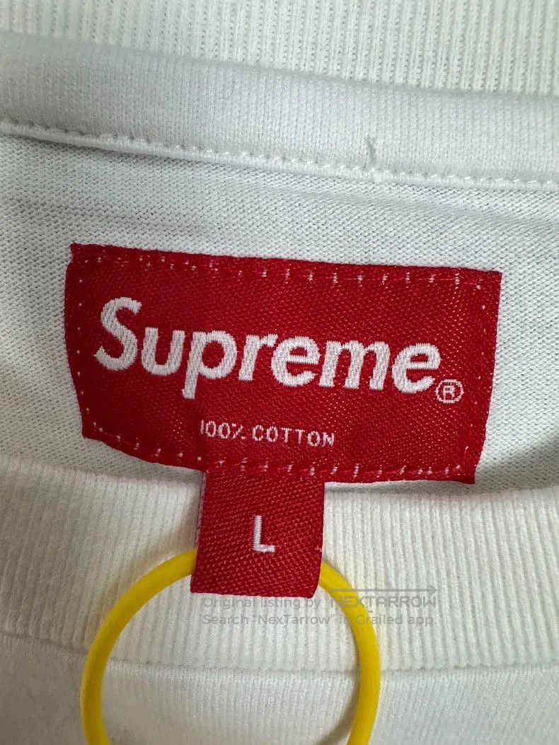 Balenciaga Supreme SS19 Mesh Stripe Pocket Tee White-yf. Size US L / EU 52-54 / 3 - 3 Thumbnail