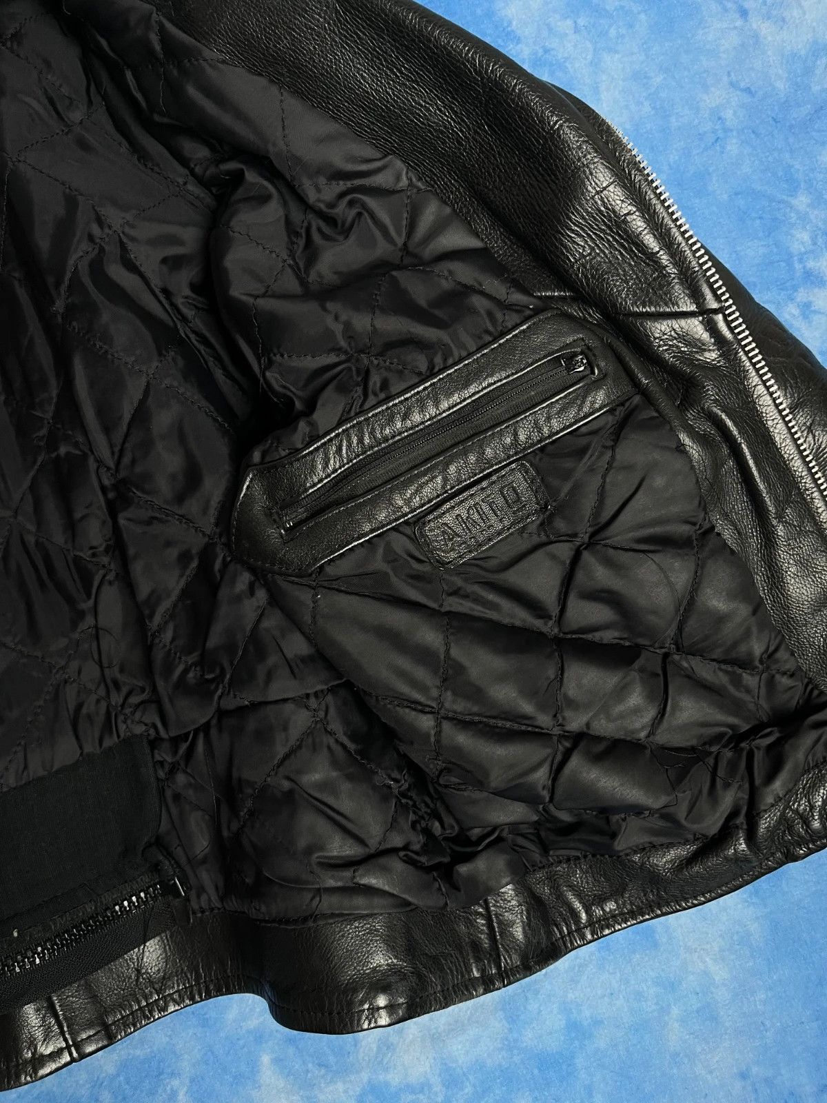 Vintage Vintage 90s Avant Garde Real Leather Ramones Jacket Size US S / EU 44-46 / 1 - 9 Thumbnail