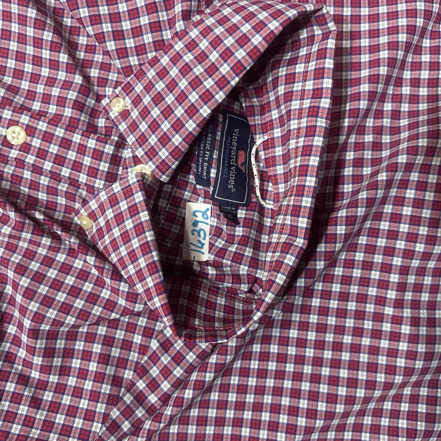 Vineyard Vines Vineyard Vines Performance Button-Up Shirt Mens XL Red Check Classic Shirt Size US XL / EU 56 / 4 - 8 Thumbnail