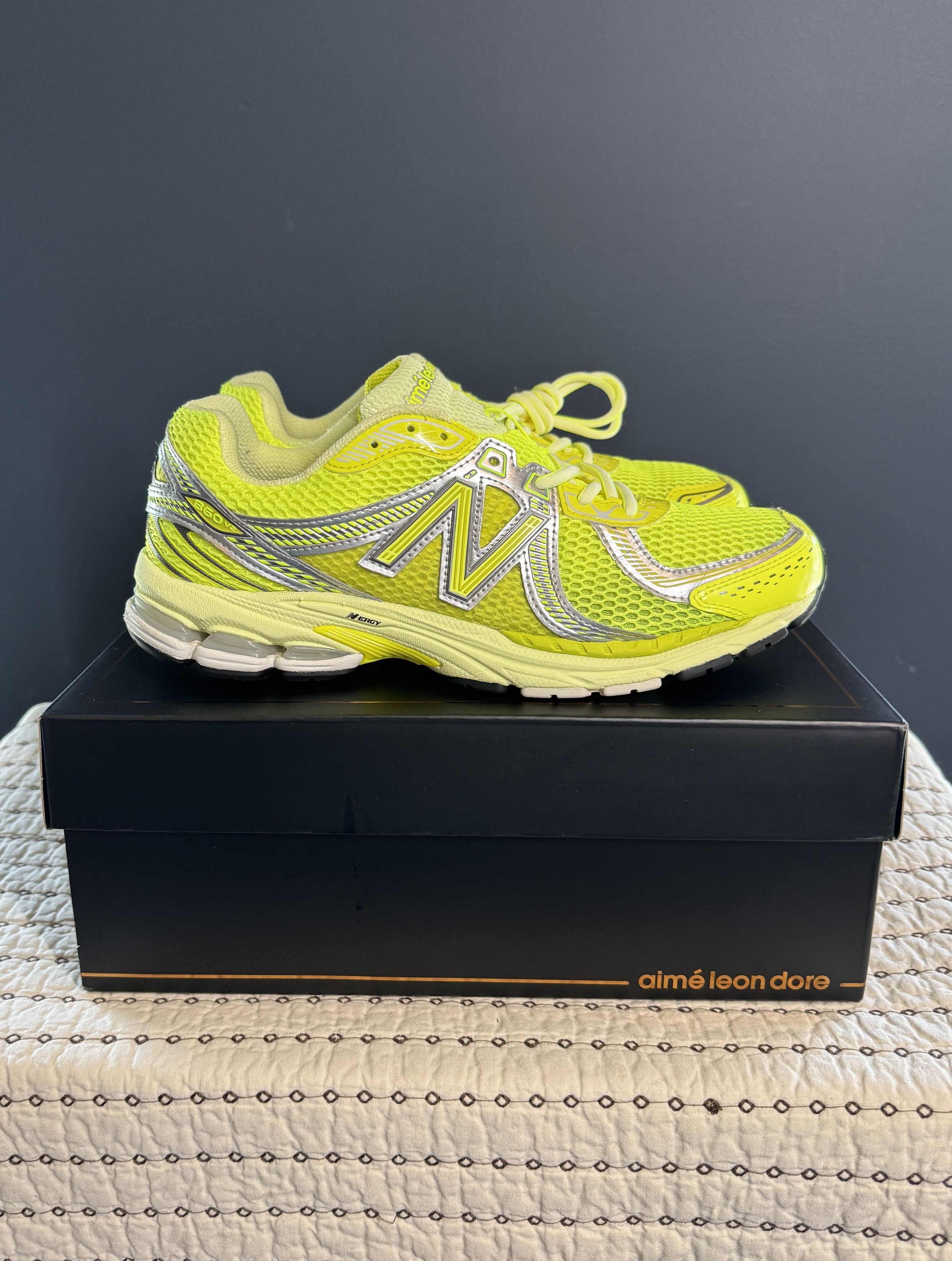 Aime Leon Dore × New Balance 2024 AIME LEON DORE X NEW BALANCE 860V2 YELLOW SIZE 11 Size US 11 / EU 44 - 1 Thumbnail