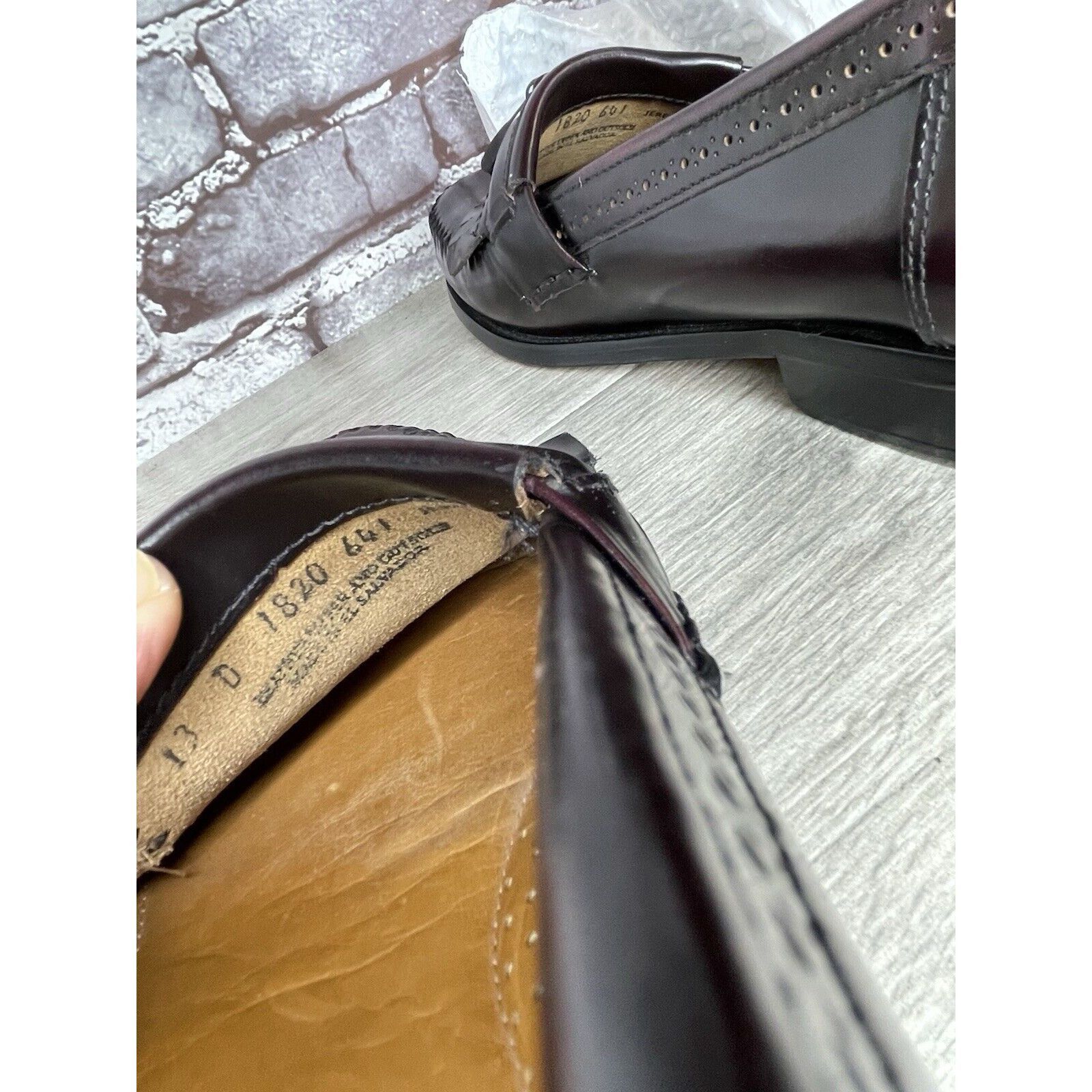 G.H. Bass & Co. G.H. Bass Weejuns Burgundy Leather Handcrafted Kiltie Loafer Size US 13 / EU 46 - 12 Thumbnail