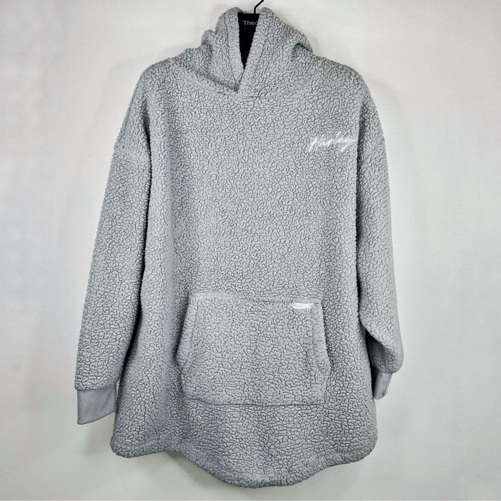 Hurley HURLEY Men’s Oversized Grey Fleece Hoodie Front Pocket M-L Size US M / EU 48-50 / 2 - 2 Thumbnail