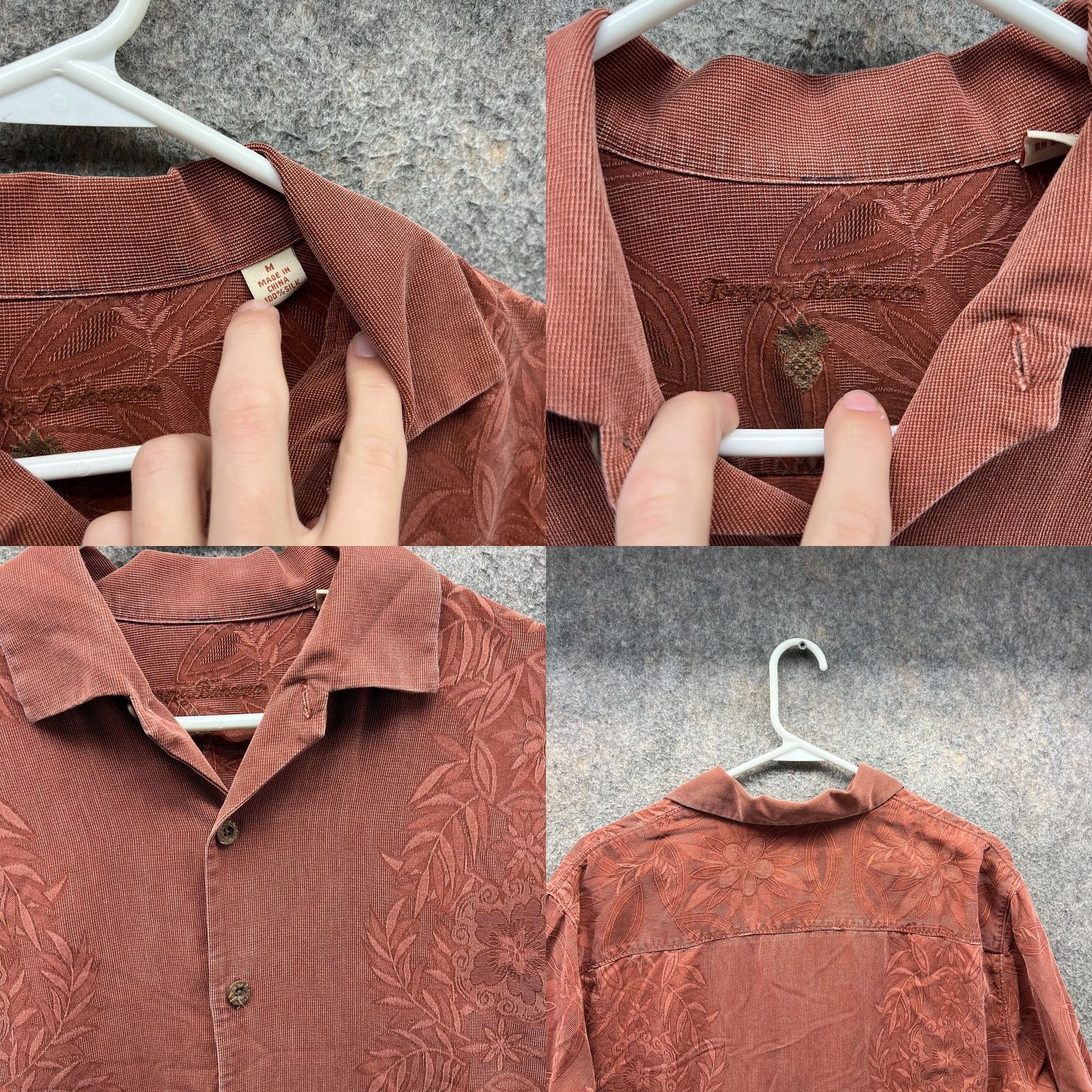 Tommy Bahama VINTAGE Tommy Bahama Shirt Mens M Orange Button-Down Silk Hawaiian Camp Paradise Size US M / EU 48-50 / 2 - 8 Thumbnail